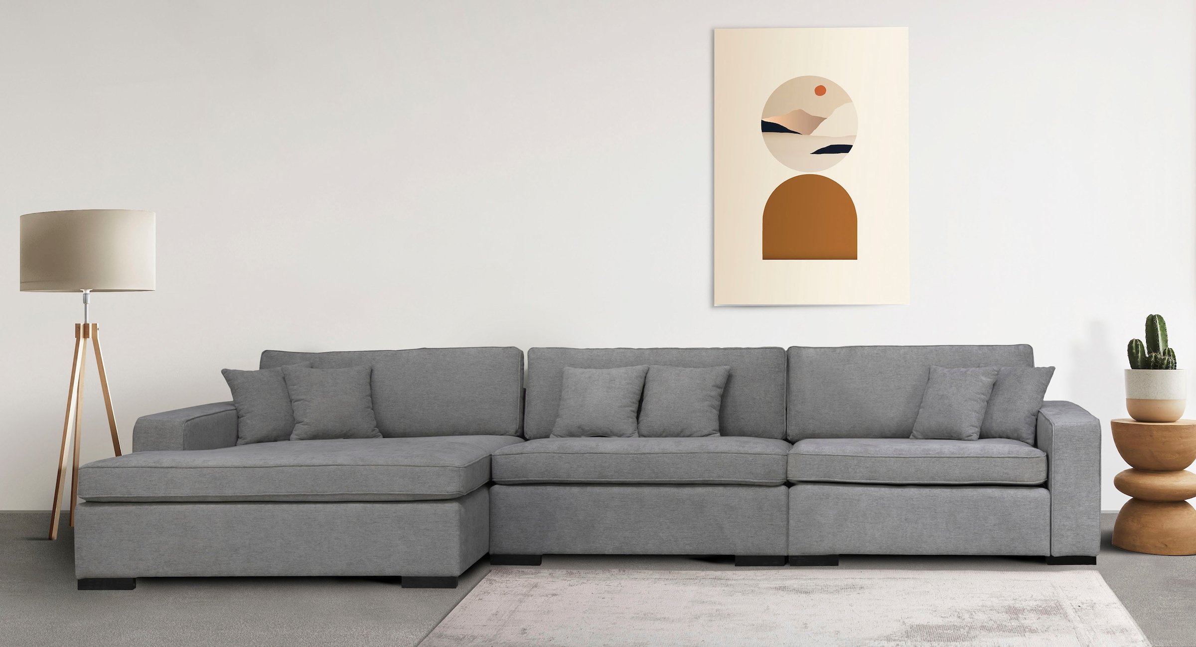 Home affaire Sofa-Eckelement "Skara XXL L-Form", Lounge-Sofa XXL mit Federk günstig online kaufen
