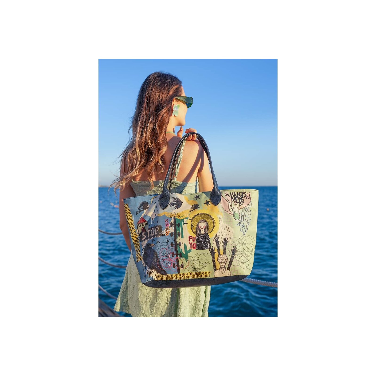 DOGO Weekender »Weekender I Was Here Damen Handtaschen (Fashion) / Neutral«, Vegan