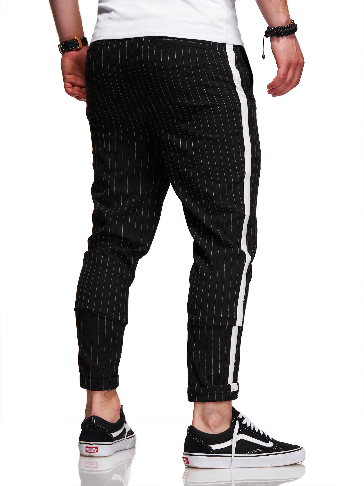 behype Chinohose »Madrid«, mit seitlichem Streifen