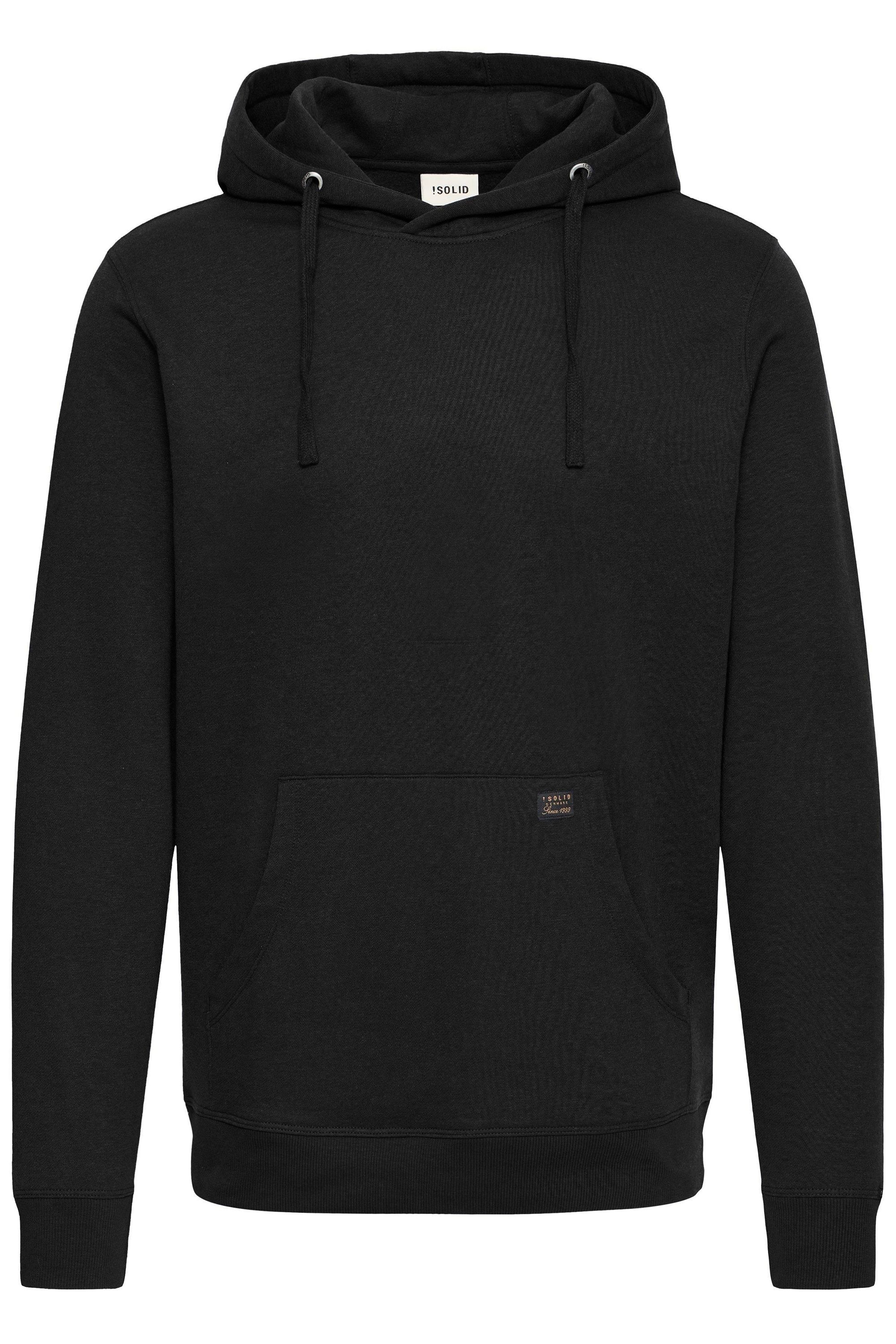 !solid Kapuzenpullover SOLID "Hoodie SDAUJUDA", Herren, Gr. M, schwarz (true schwarz), Obermaterial: 65% Polyester PES. 35% Baumwolle CO., Pullover Kapuzenpullover