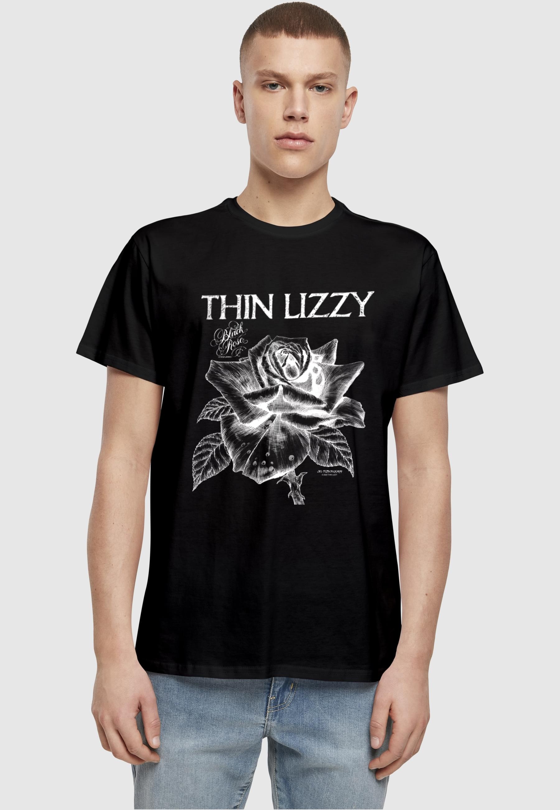 Merchcode T-Shirt »Merchcode Herren Thin Lizzy - TL Blackrose Basic T-Shirt«, (1 tlg.)