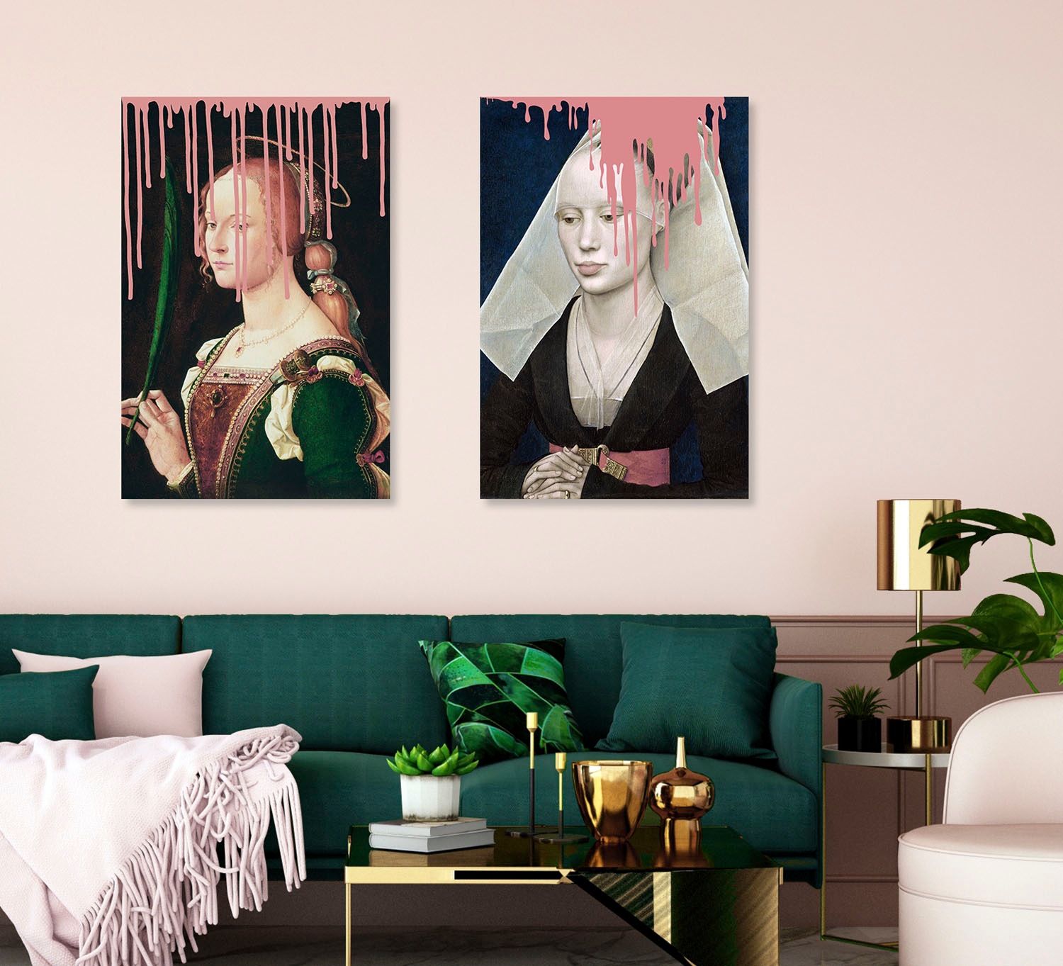 queence Acrylglasbild "Nonne mit Farbklecks" Bilder von Frauen  Formen  Fra günstig online kaufen