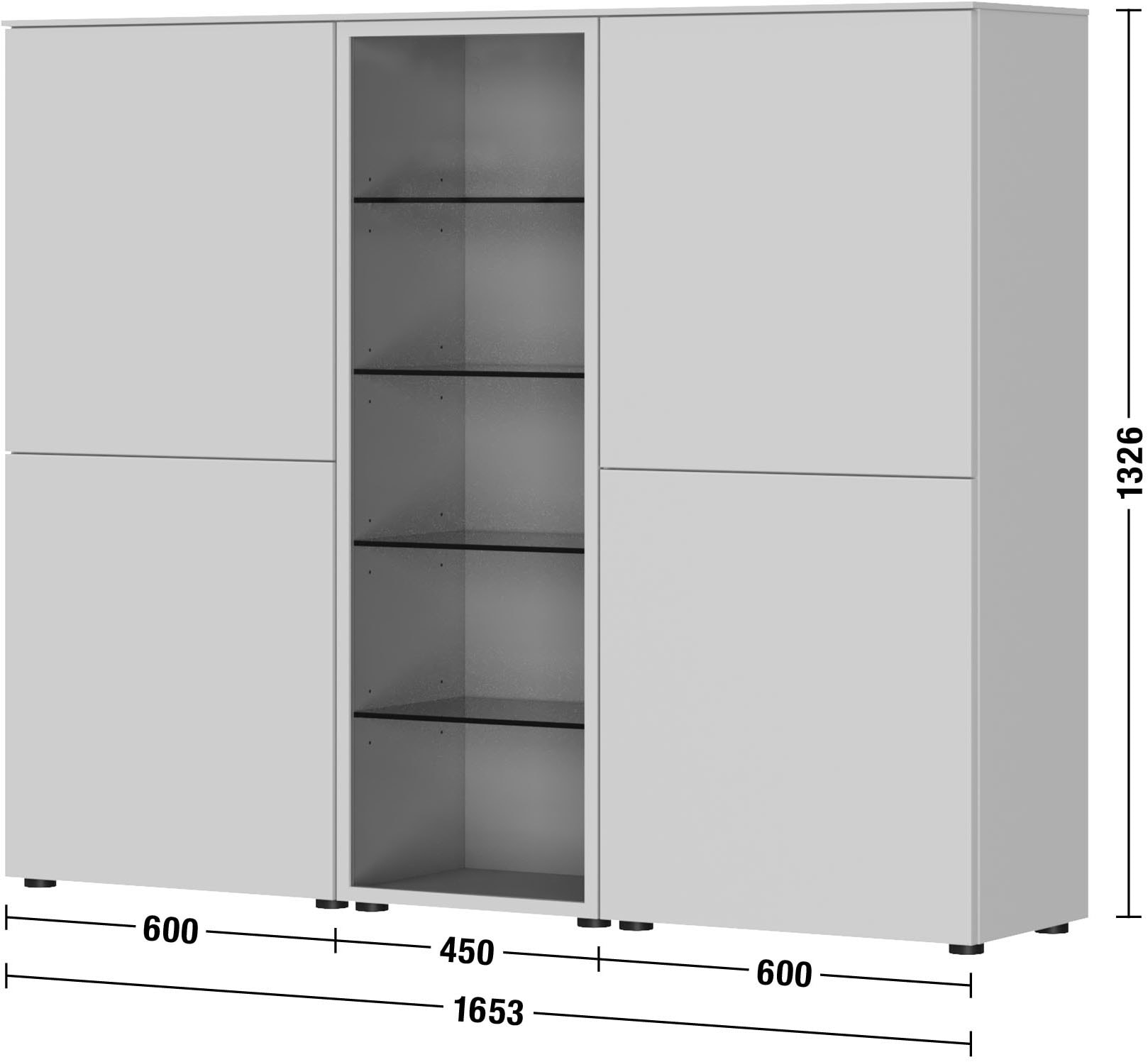 nobilia® Highboard »Style«