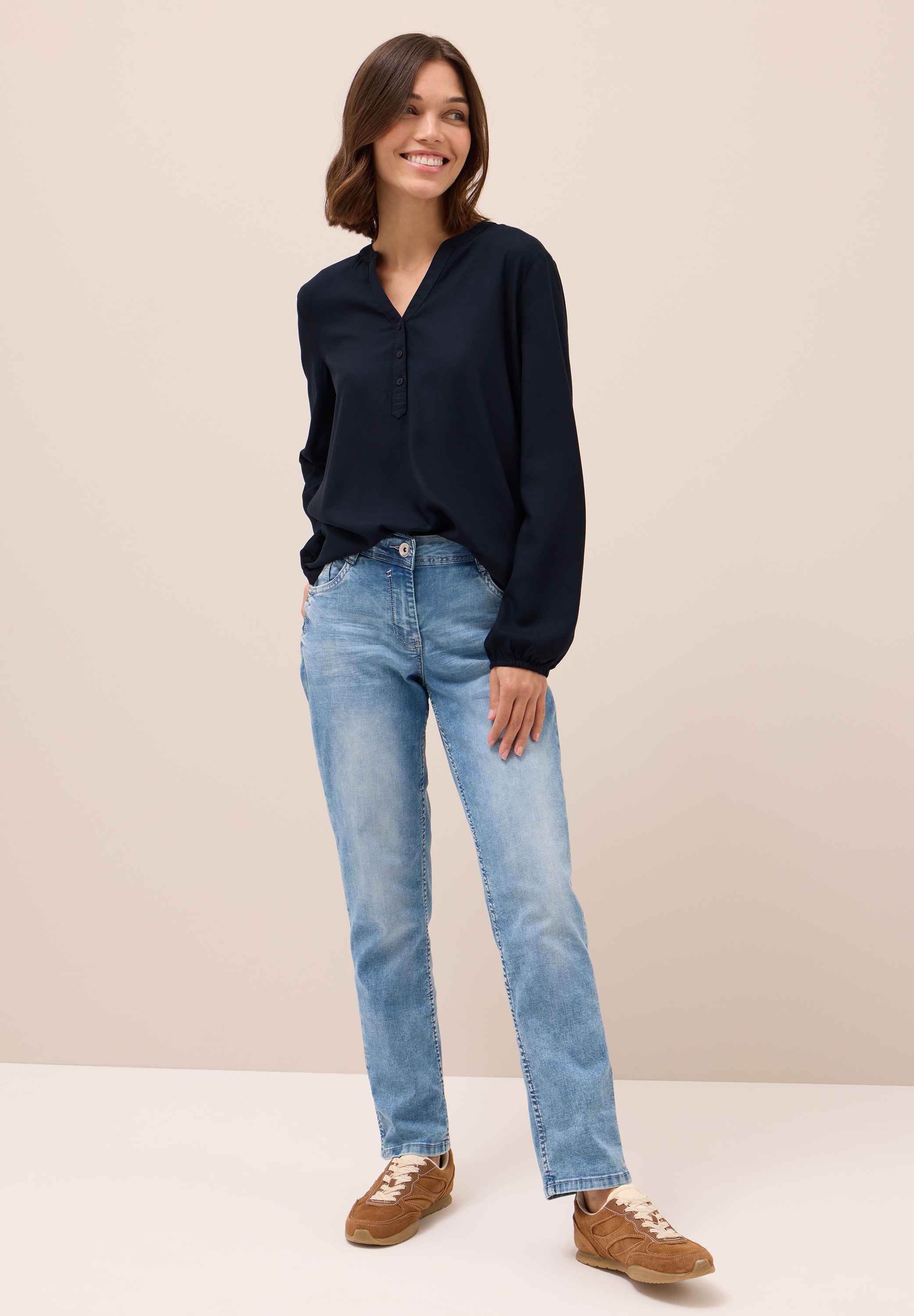 Thumbnail - Cecil Langarmbluse aus softer Viskose