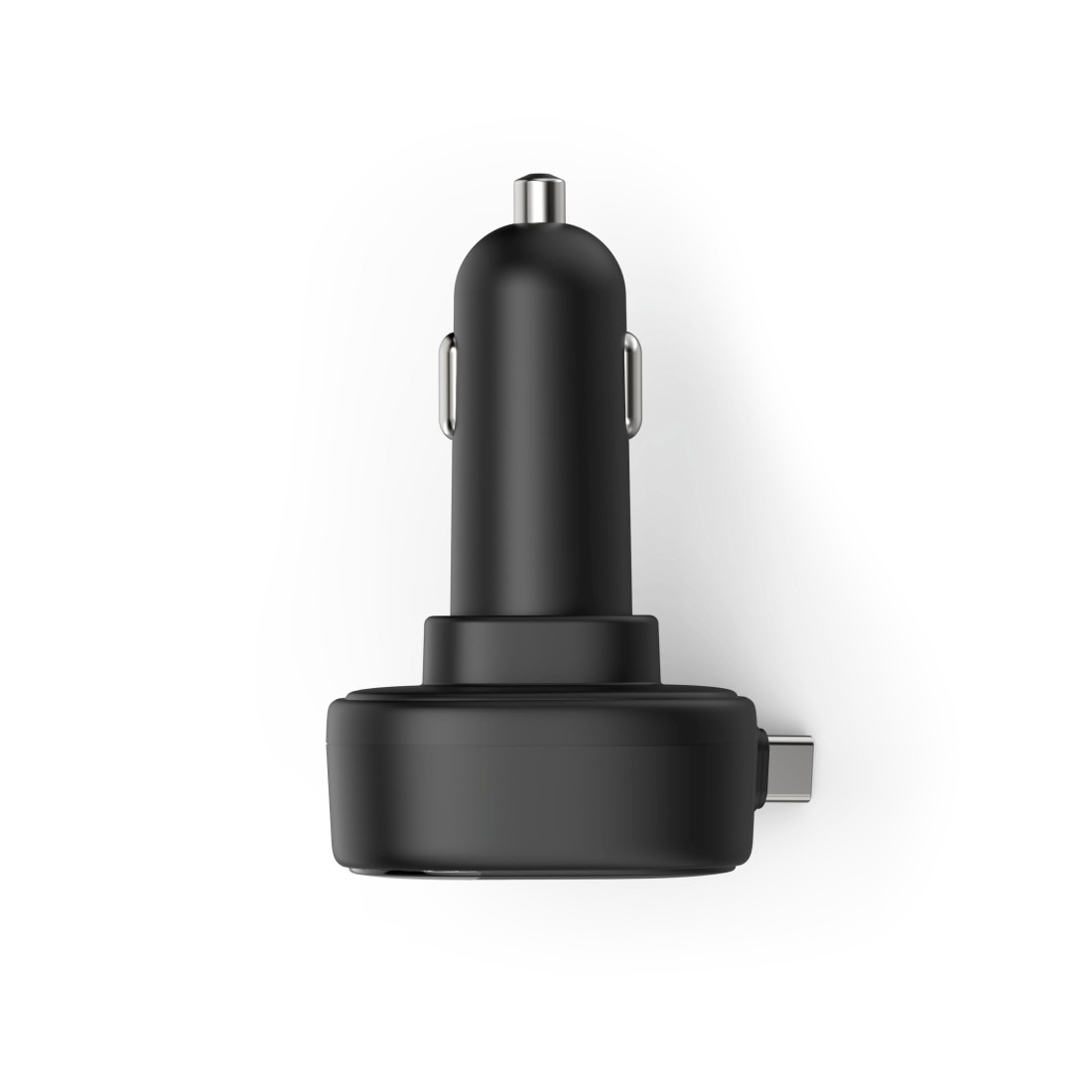 Hama Schnelllade-Gerät »Auto Ladeadapter USB C mit ausziehbarem Kabel 30W« Ausziehbares Kabel, Dual USB-C, 30W Schnellladen, PD 3.0, Schutzchip