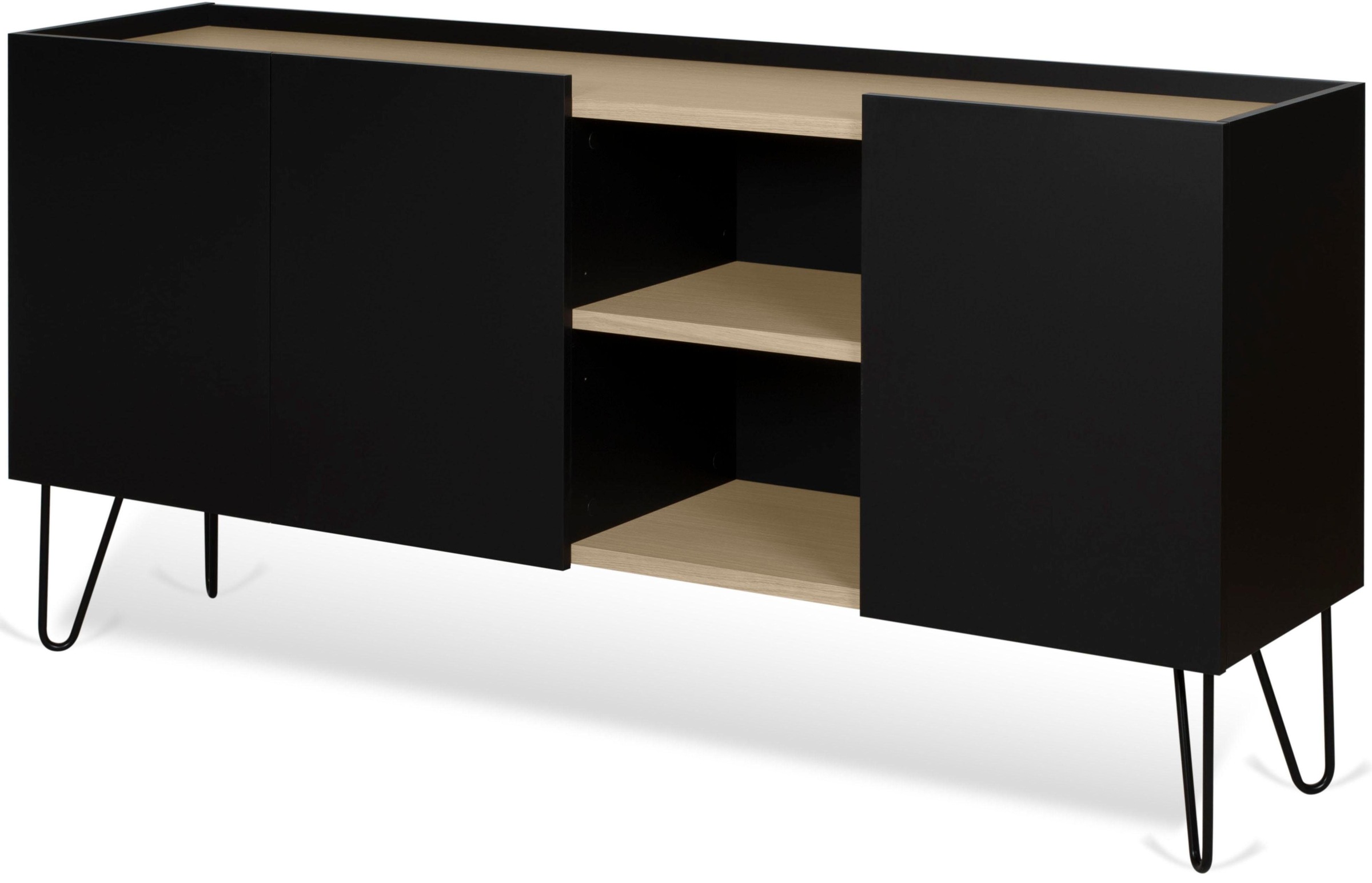 TemaHome Sideboard »Nina«, Kommode, schwarz lackiertes Metallgestell; Breite 180 cm