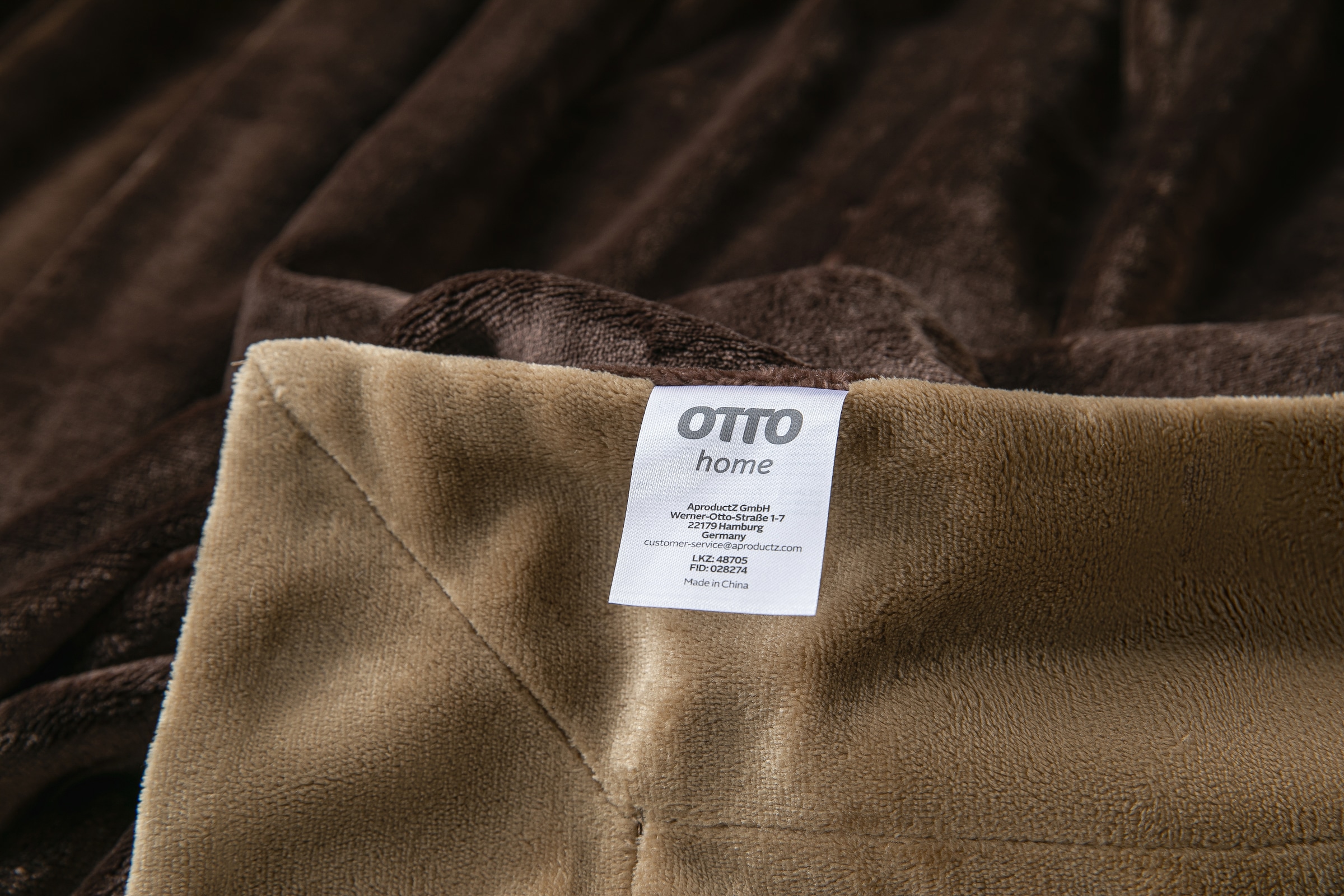 OTTO home Wohndecke »Tobbin« doppelseitige Wohndecke aus Flannel, verschiedene Größen, zweifarbig