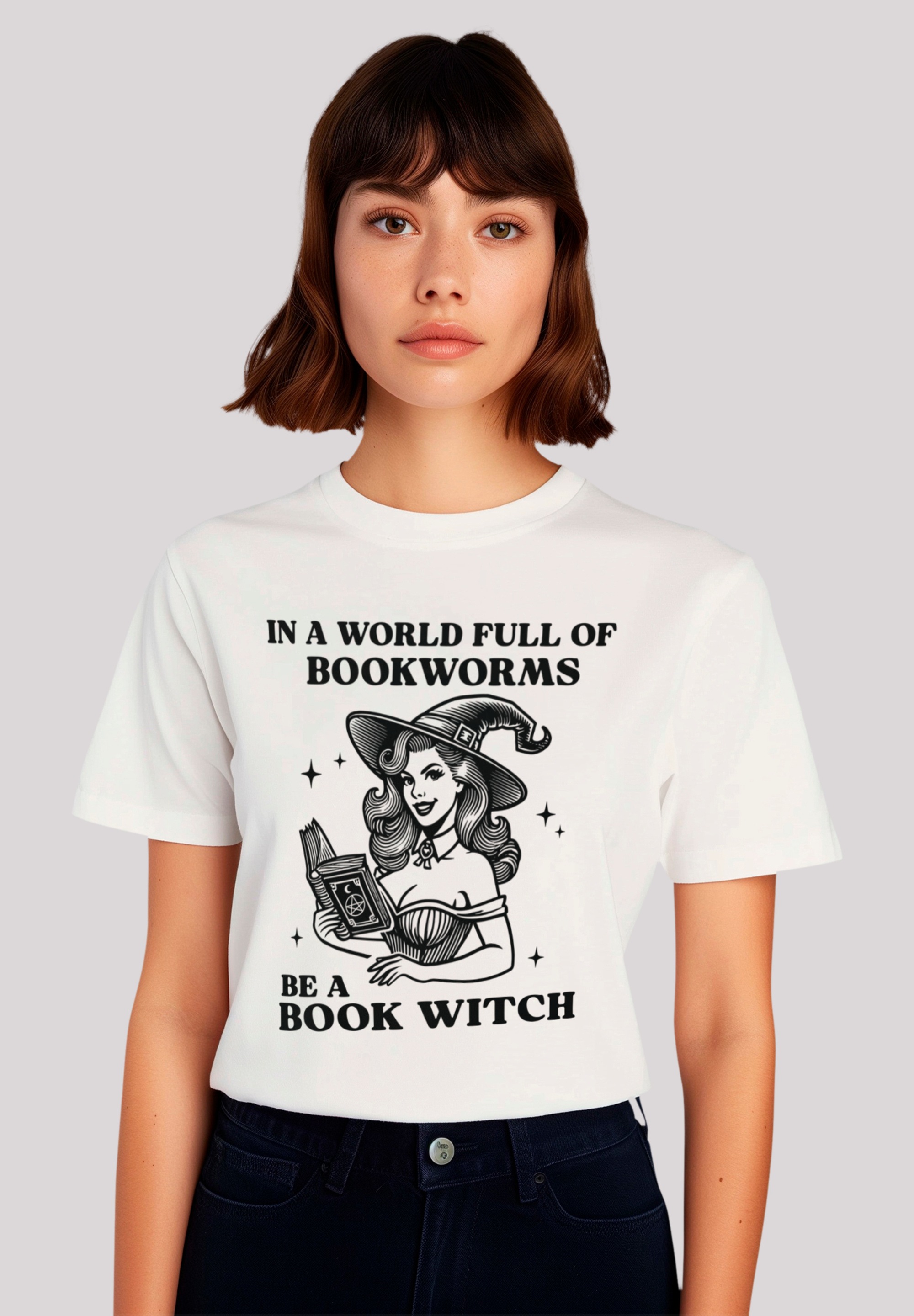 F4NT4STIC T-Shirt "Halloween Witch be a book witch", Premium Qualität, Hall günstig online kaufen