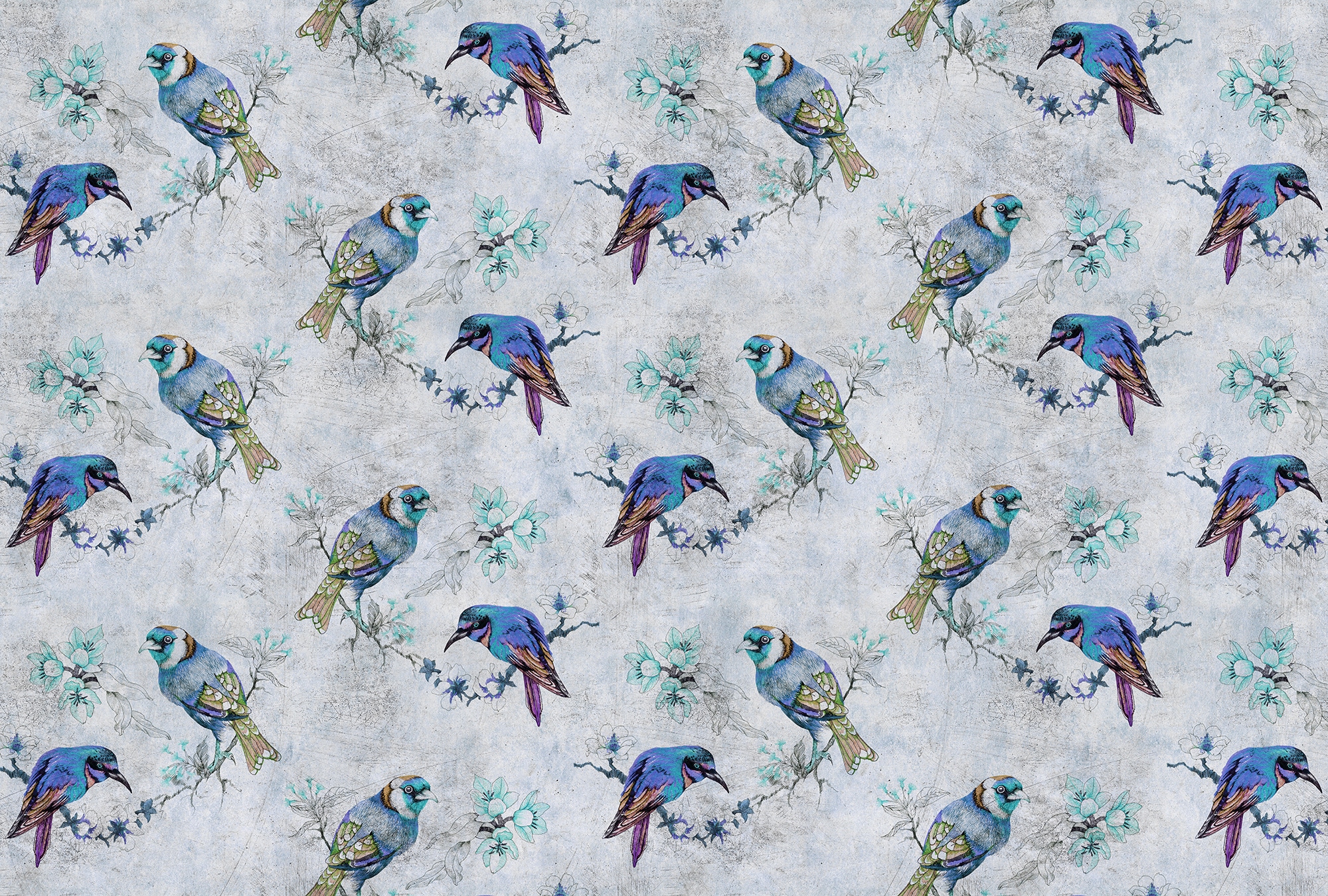 living walls Fototapetas »Walls by Patel Love Birds...