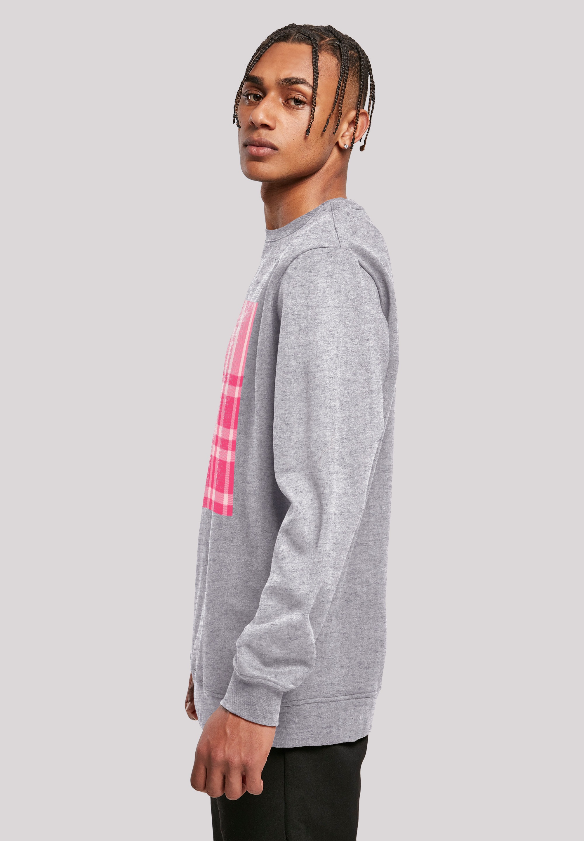 F4NT4STIC Kapuzenpullover »Karo Pink«, Print