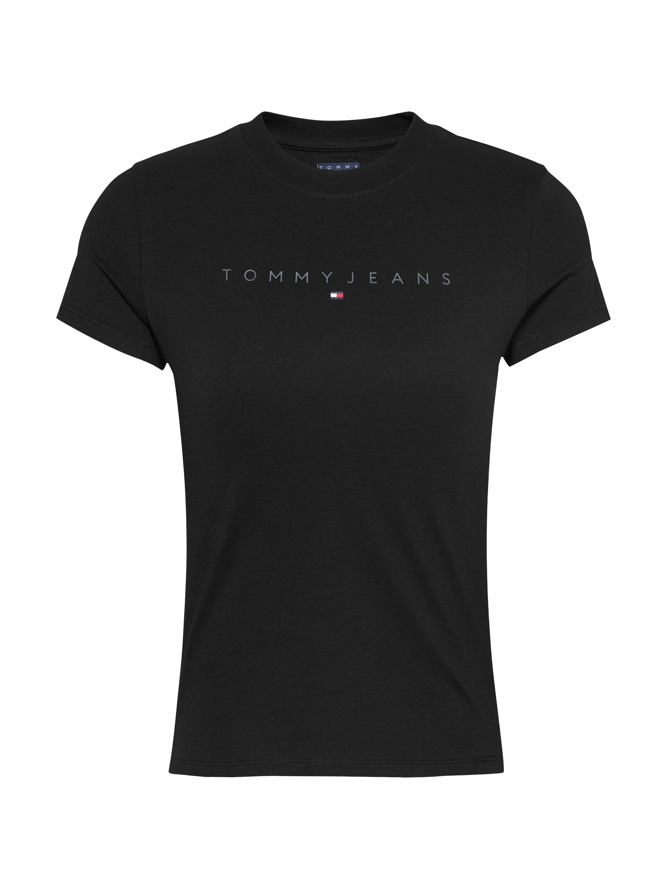 Tommy Jeans Curve T-Shirt »TJW SLIM TONAL LINEAR TEE EXT« in Großen Größen, Logodruck, Figurbetont