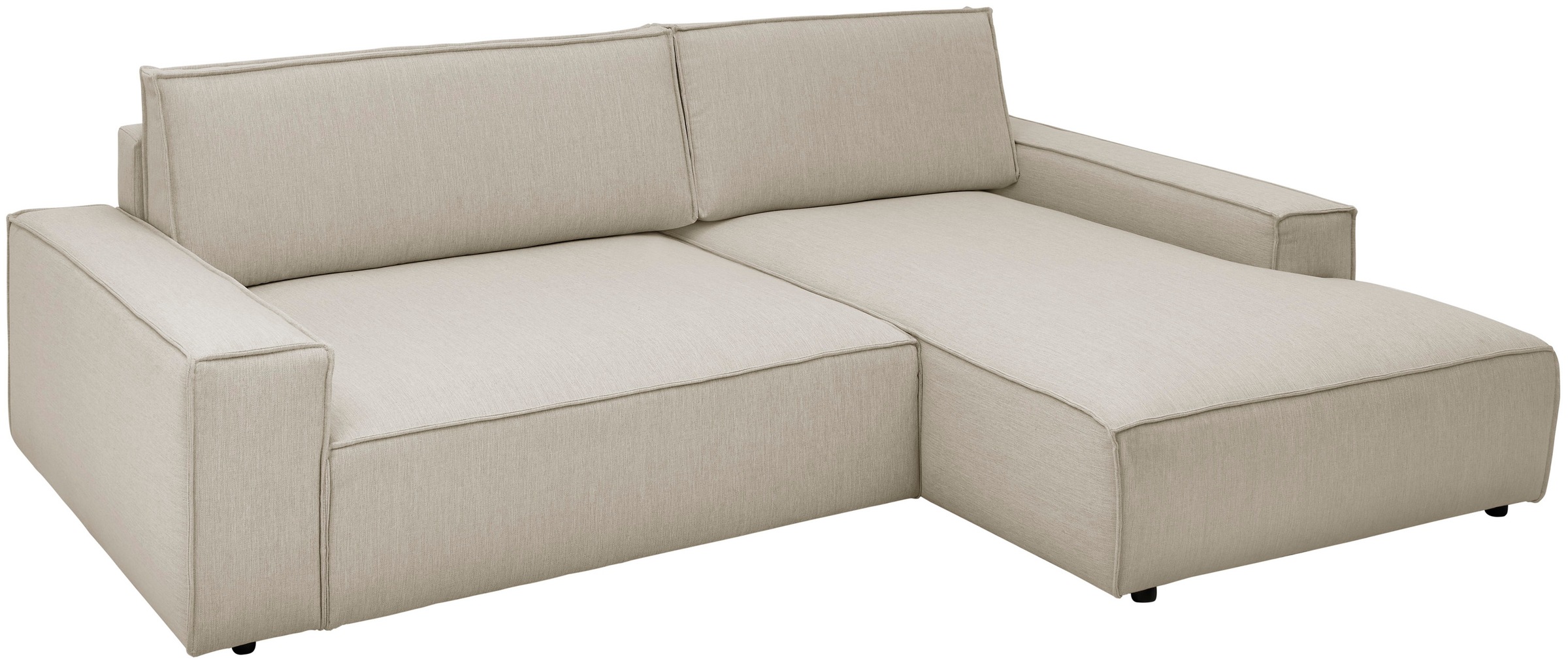 Home affaire Ecksofa »NEU: SHERWOODL XXL 284, Big-Sofa L-Form, tiefe Sitzfläche 95 cm, Cord,«, Leinenoptik, Recamiere rechts/links, auch als Schlafsofa stellbar