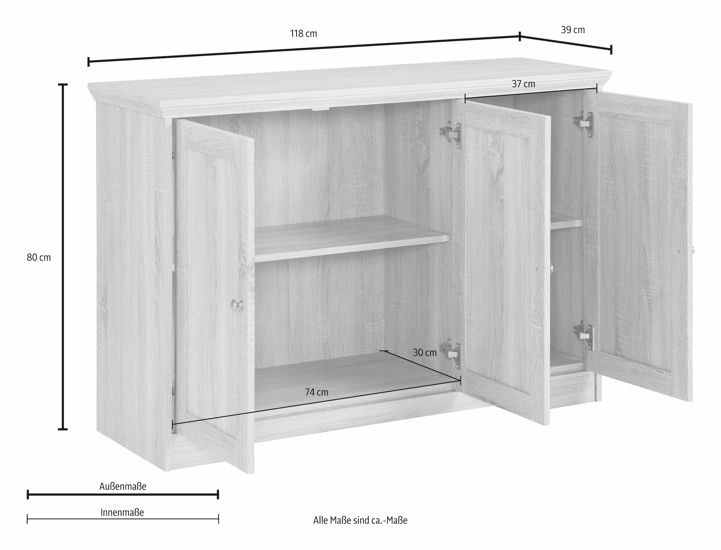 Home affaire Sideboard »Nanna«, Kommode, Breite 118 cm