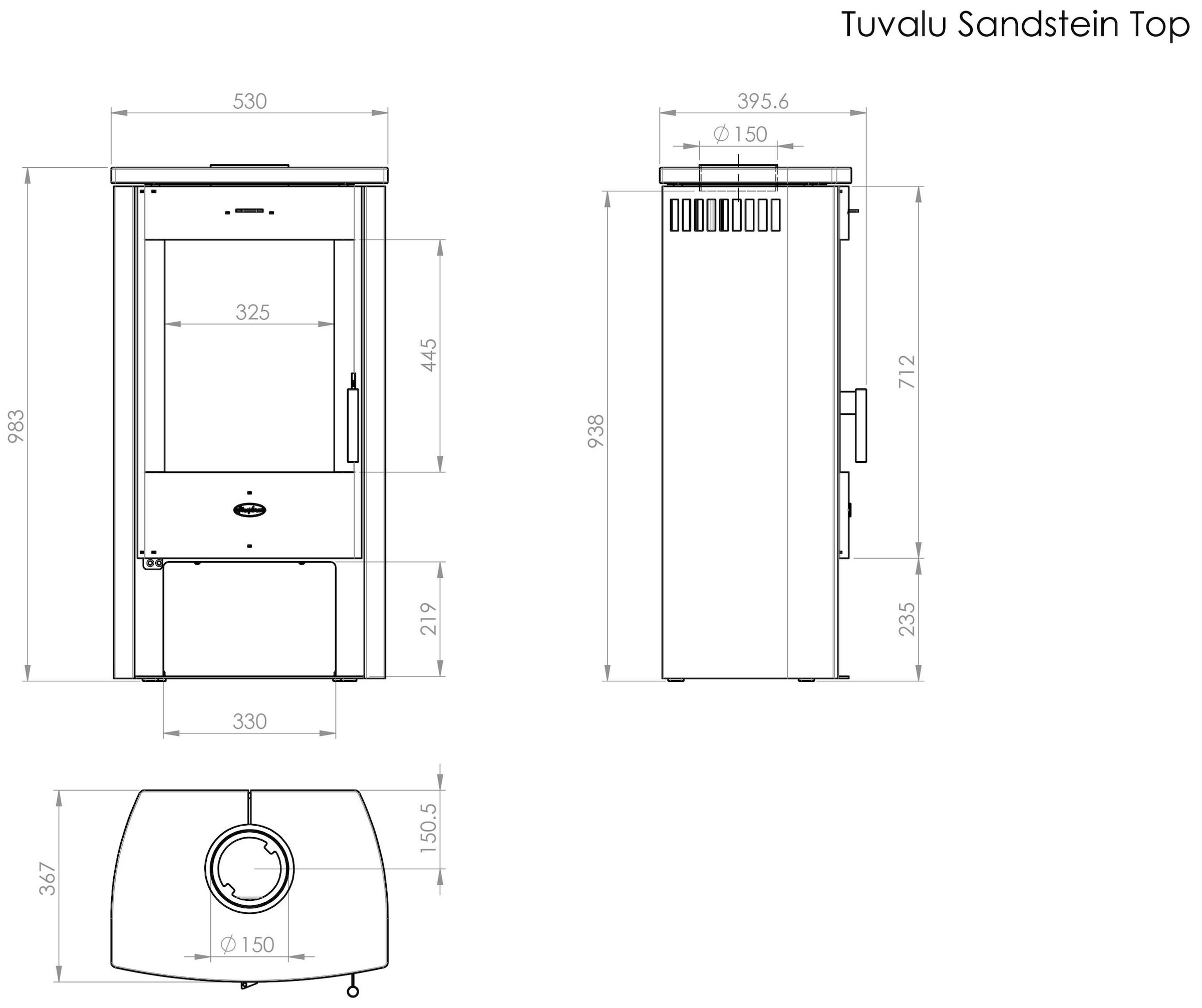 Fireplace Kaminofen »Tuvalu Sandstein Top«