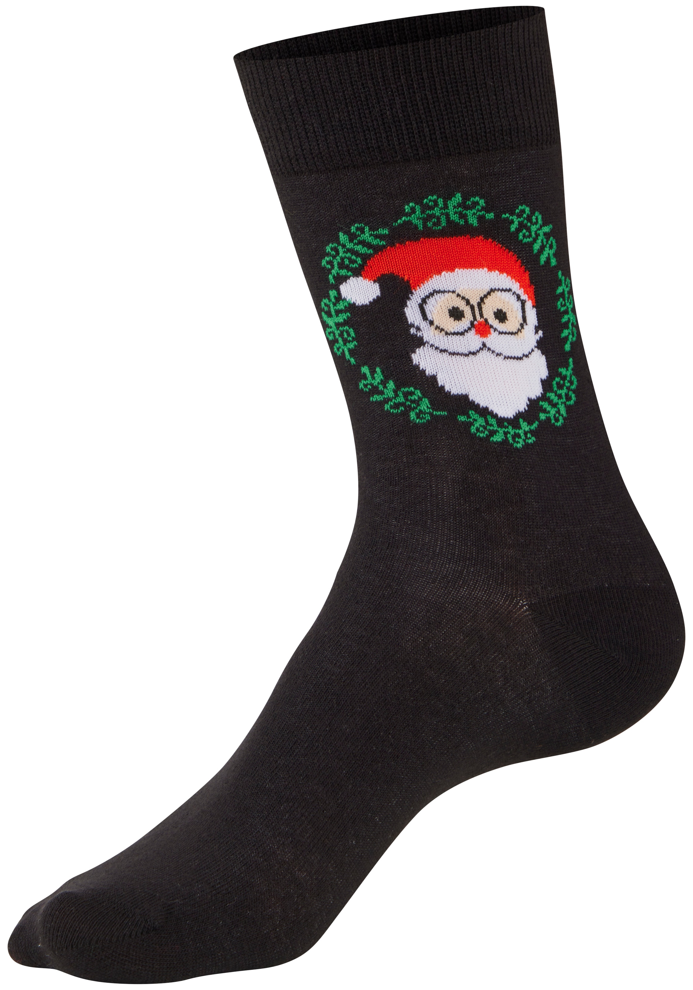 H.I.S Freizeitsocken »Damen Weihnachtssocken« Packung, 3 Paar tlg. mit lustigen Weihnachtsmotiven
