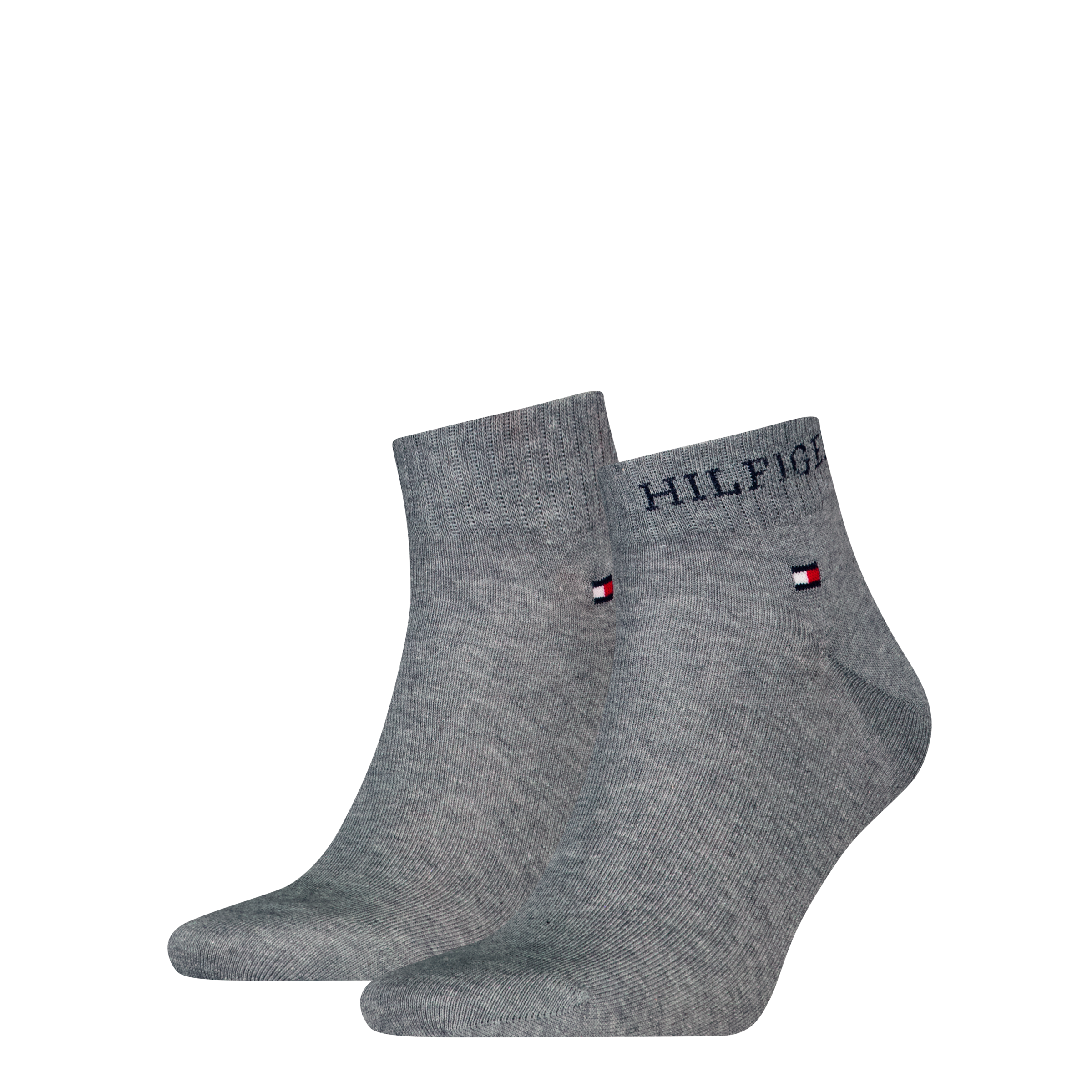 Tommy Hilfiger "TH MEN QUARTER 2P HILFIGER TAB" 2 Paar, Logo-Flag und Schriftzug