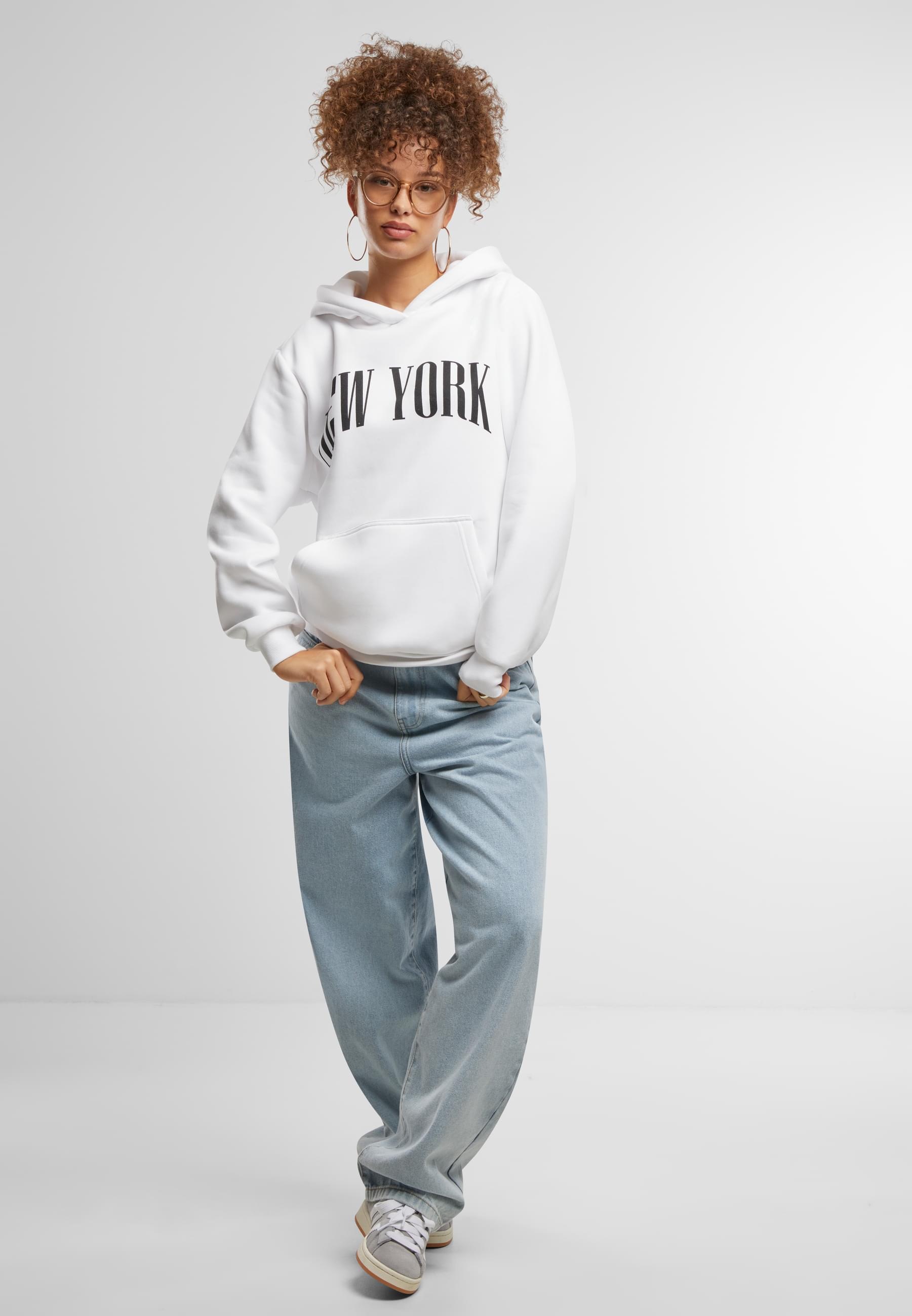 Miss Tee Kapuzenpullover »Miss Tee New York Ladies Fluffy Hoody«, (1 tlg.)