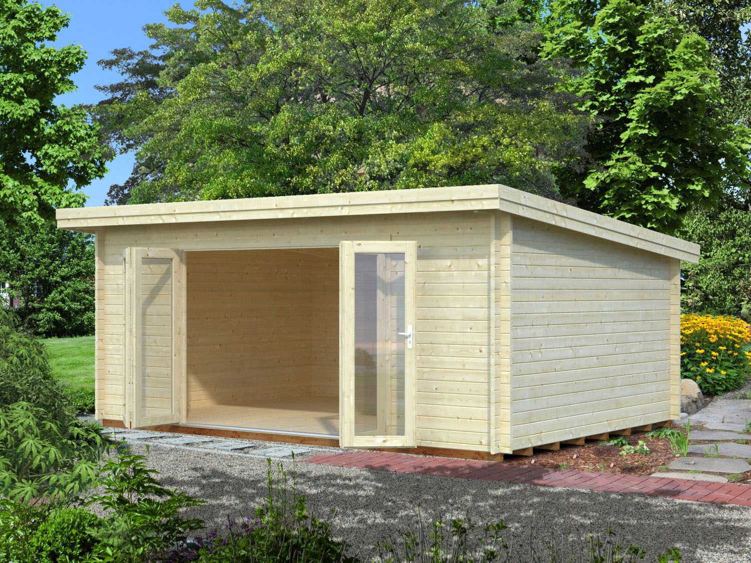 Palmako Gartenhaus "Lea" 19,4 m², mit Fußboden im Gartenhaus