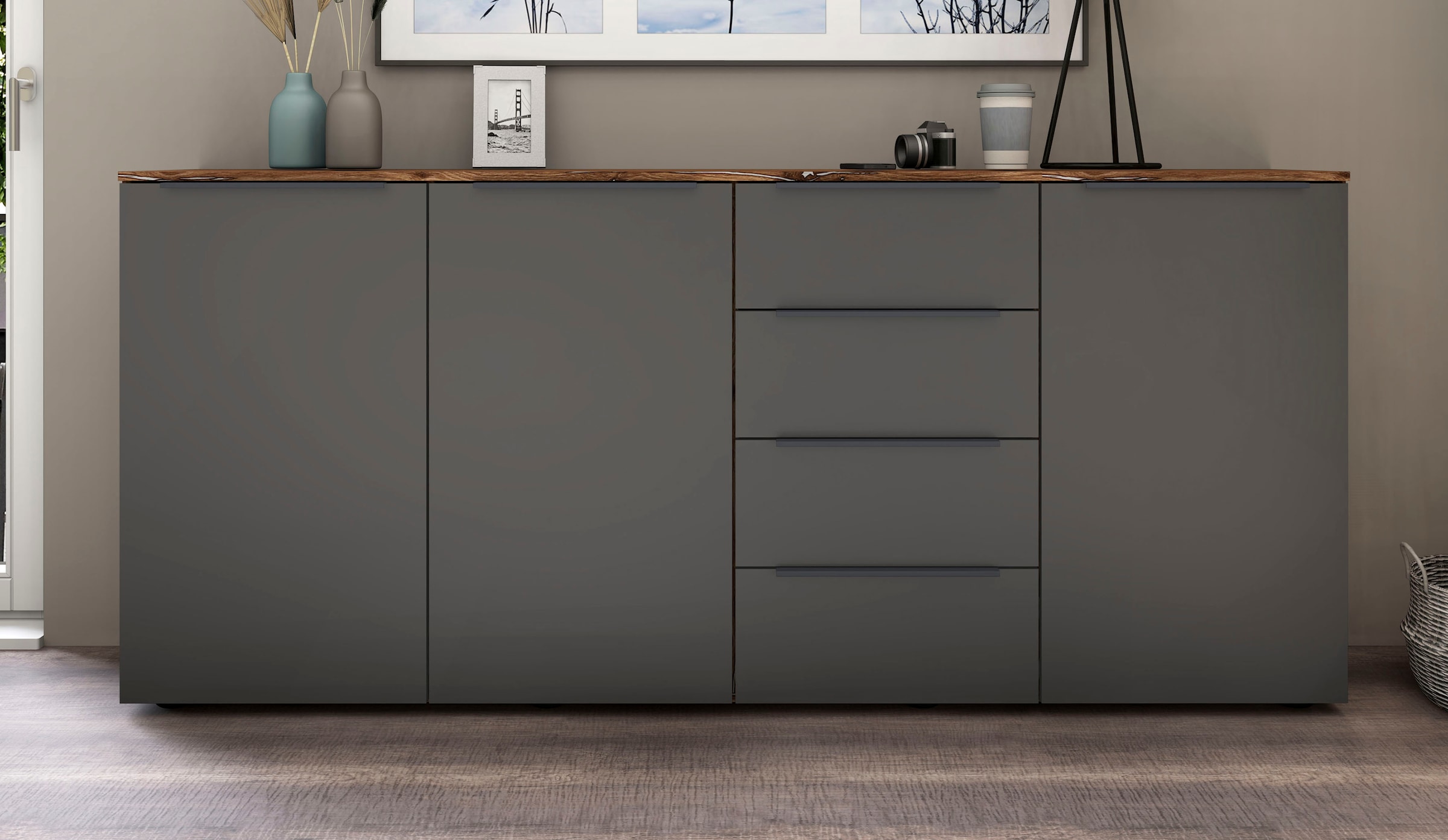 borchardt Möbel Highboard »Tom«, Breite 200 cm