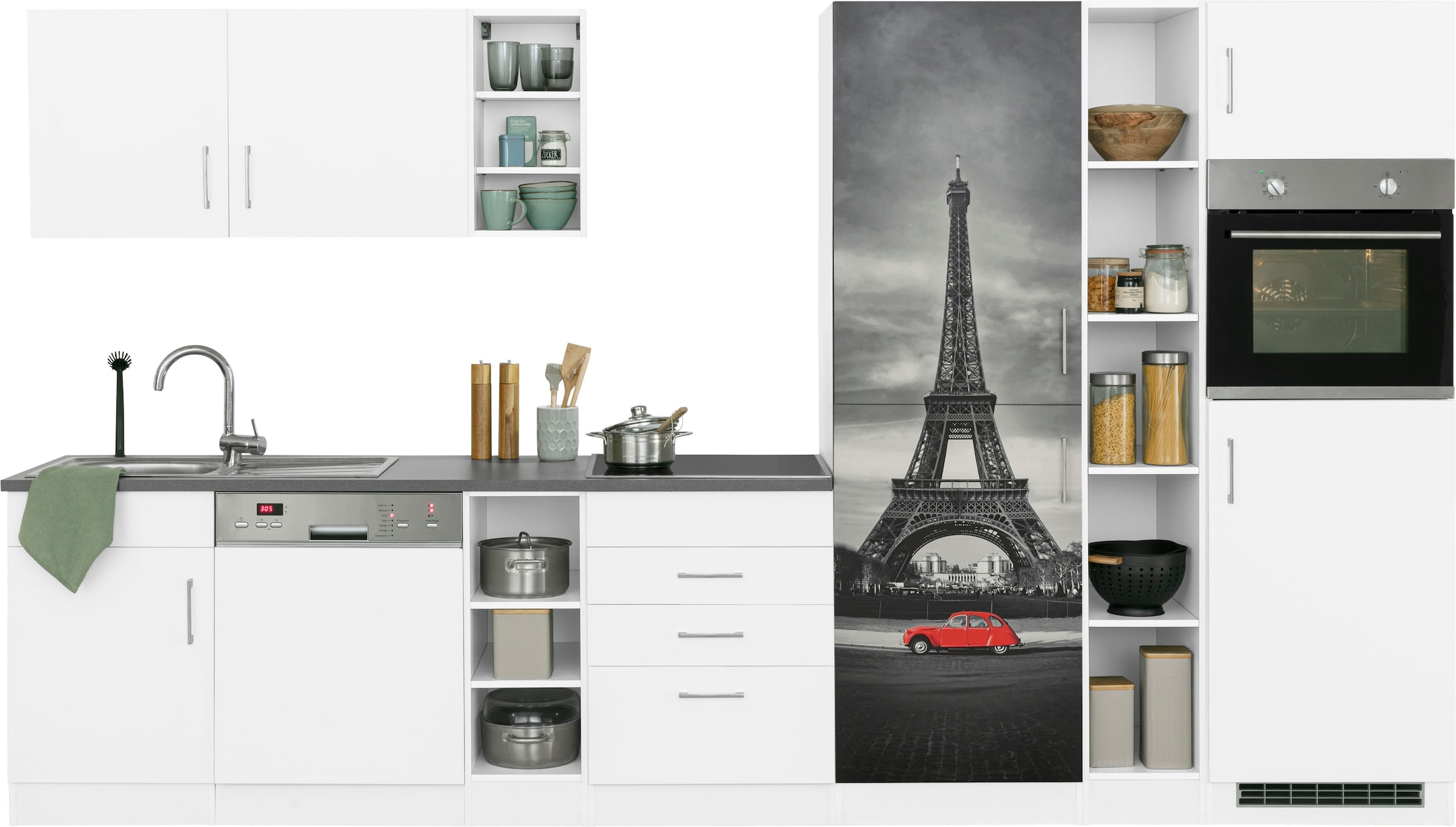 KOCHSTATION Küchenzeile "KS-Paris – Küchen mit einzigartigen Fotomotiven au günstig online kaufen