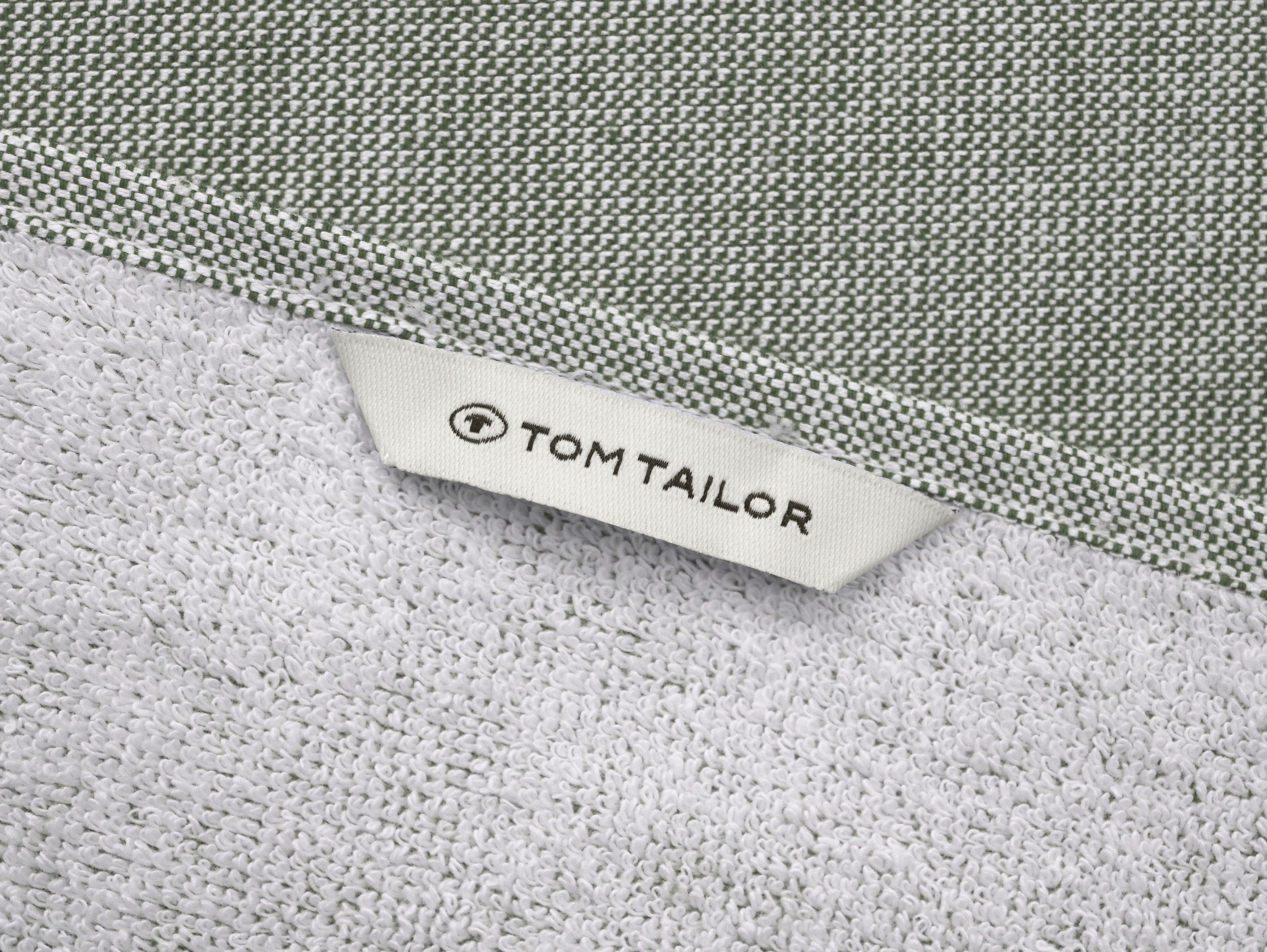 TOM TAILOR HOME Strandtuch »Hamam«, (1 St., Strandtuch 90 x 180 cm), saugfähig, leicht, ideal für Strand, Freibad + Wellness, mit Fransen