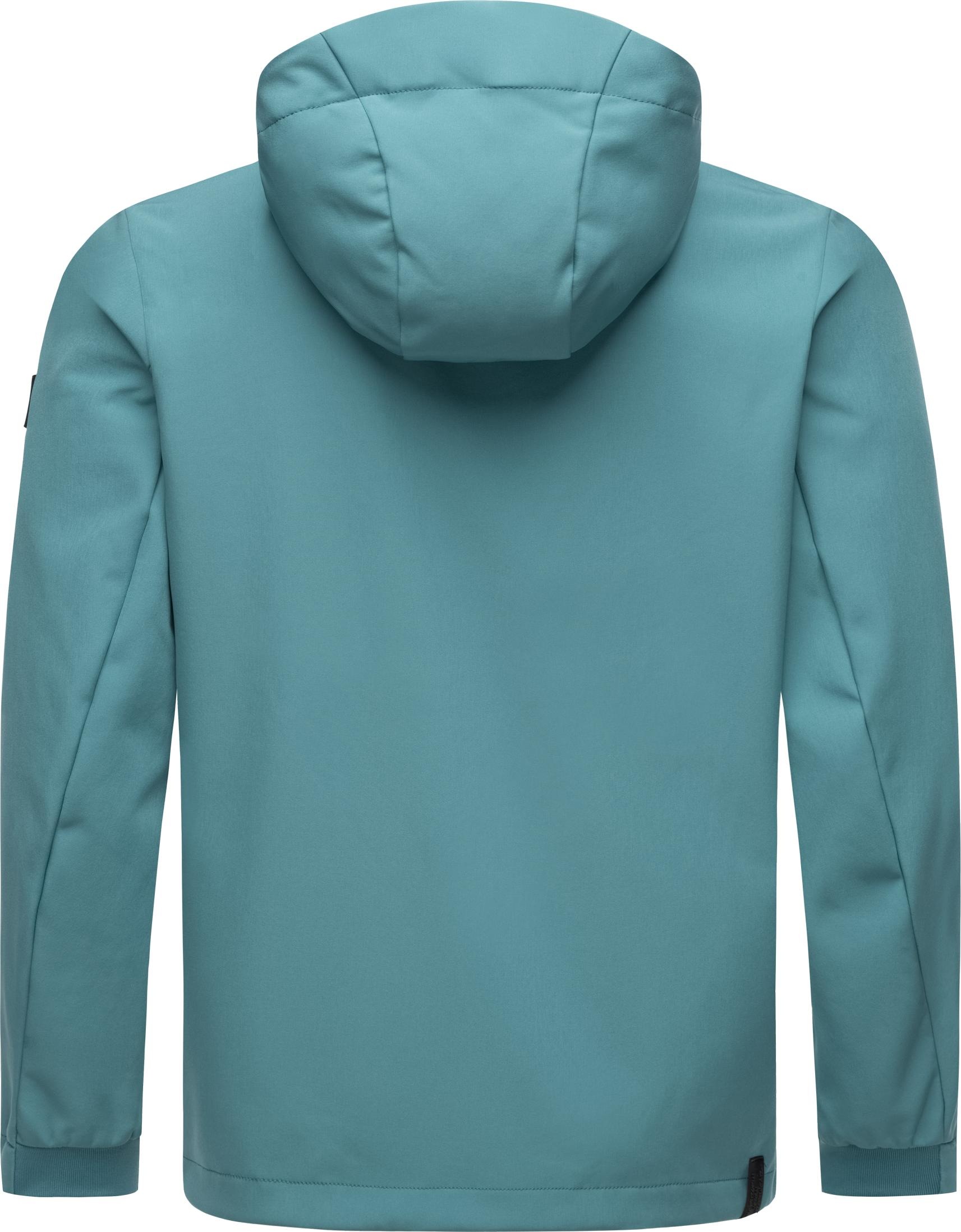 Ragwear Softshelljacke »Shellwie Warm«, mit Kapuze, wasserdichte Herren Übergangsjacke mit großer Kapuze