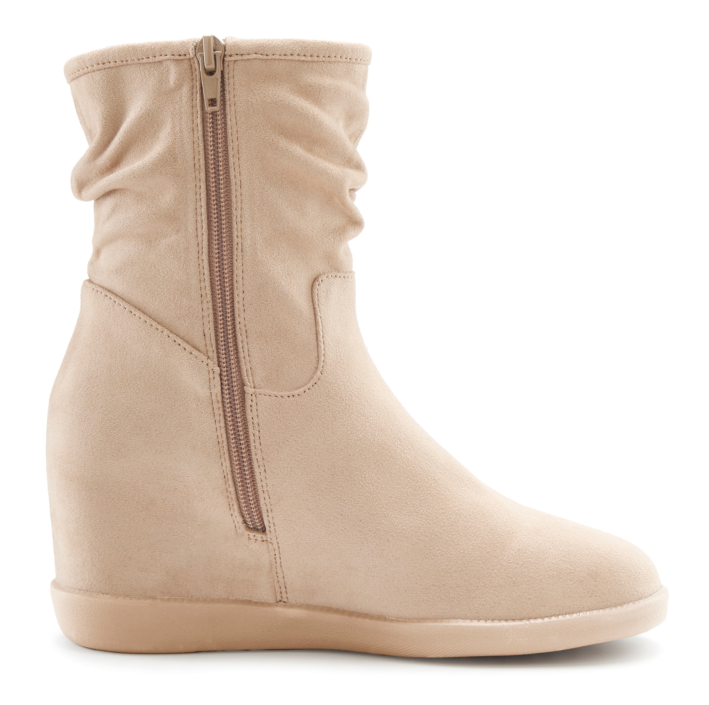 Thumbnail - LASCANA Stiefelette "Stiefel," runder Zehenbereich, innenliegender Keilabsatz, Textil-Innenmaterial