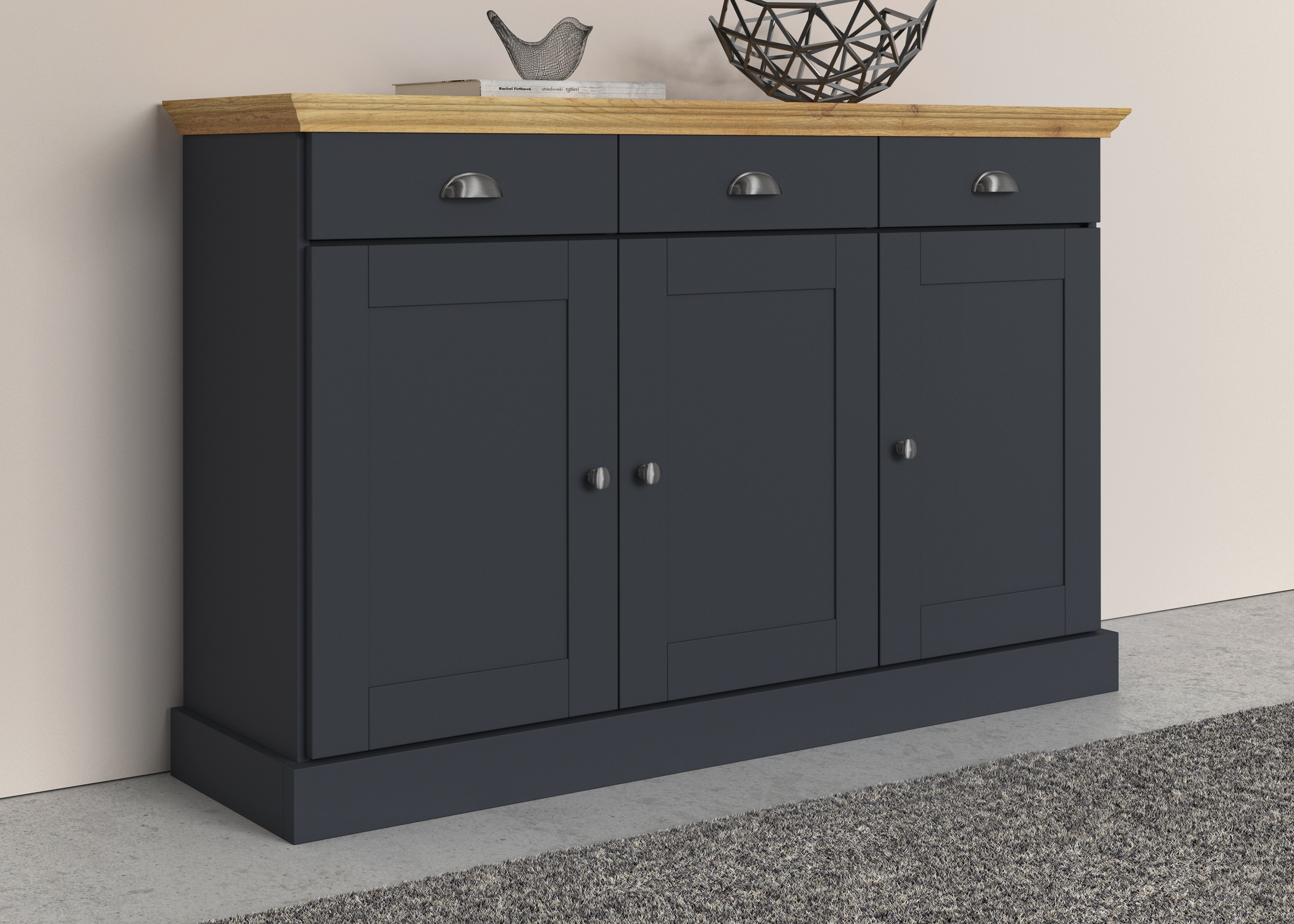 OTTO home Sideboard "Motala" Kommode, 3 Schubladen und 2 verstellbare Einle günstig online kaufen