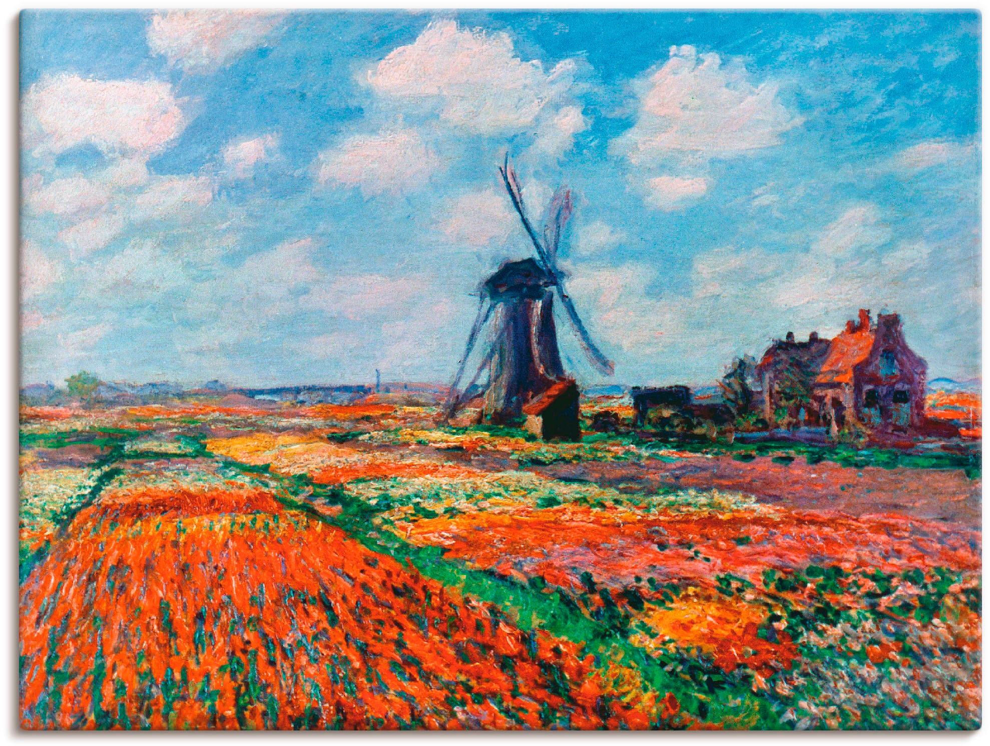 Artland Leinwandbild "Tulpenfelder in Holland, 1886" Blumenwiese 1 Stk. tlg günstig online kaufen