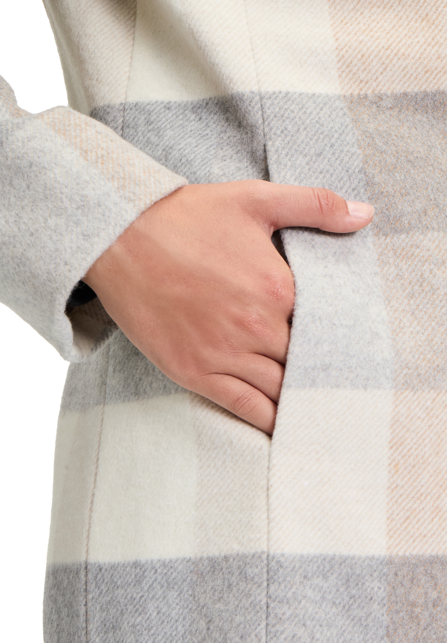 Amber & June Kurzjacke »Amber & June Damen Kurzmantel mit Kapuze«, mit Kapuze