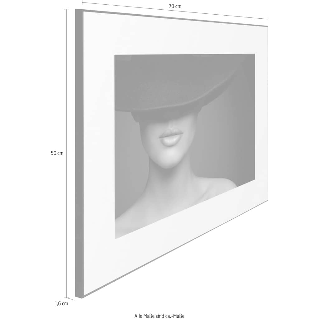 Reinders! Wandbild »Slim Frame Black 50x70 Feminine Hat«