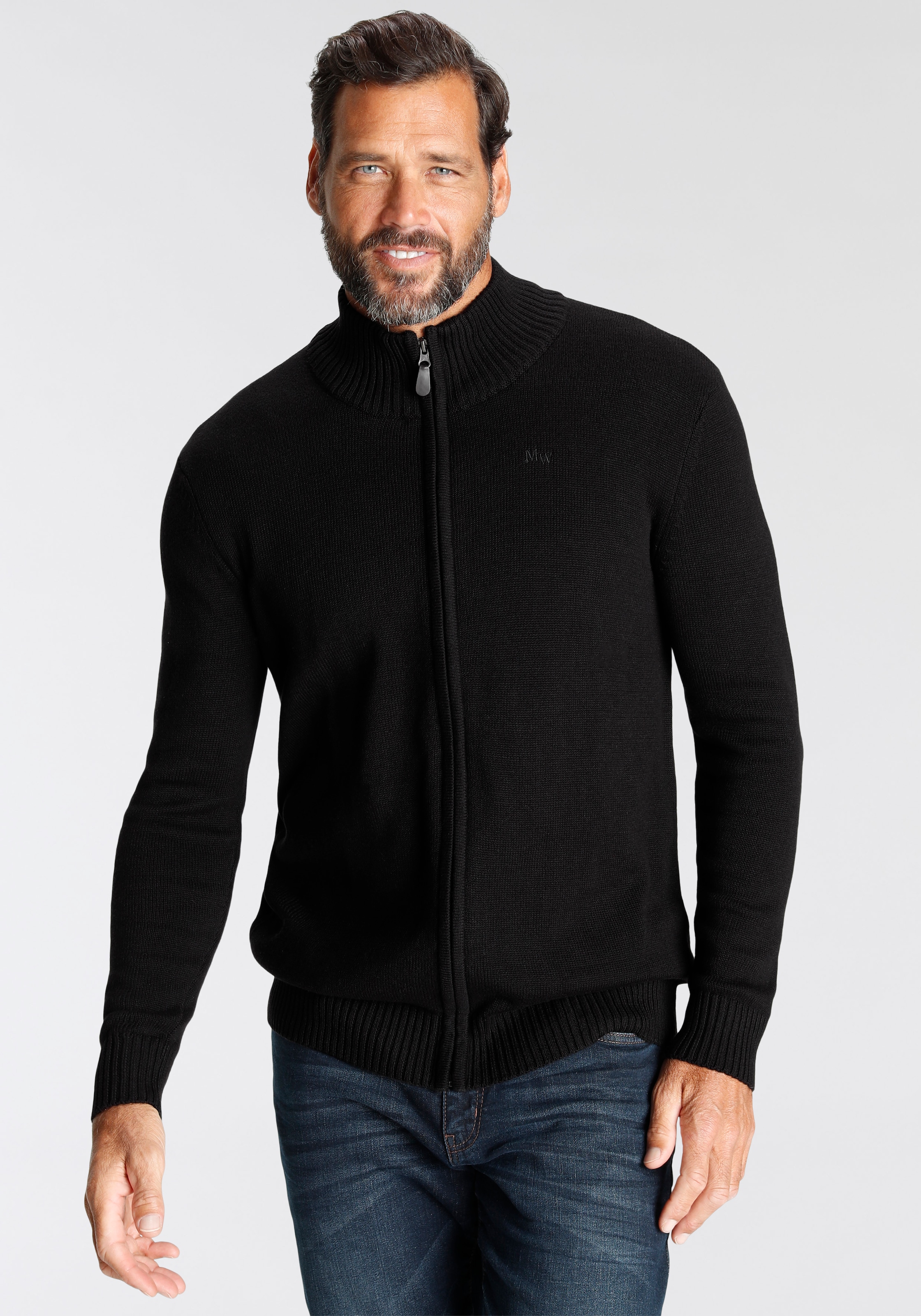 Mans World Strickjacke "neue Farben", aus Baumwollmischung günstig online kaufen
