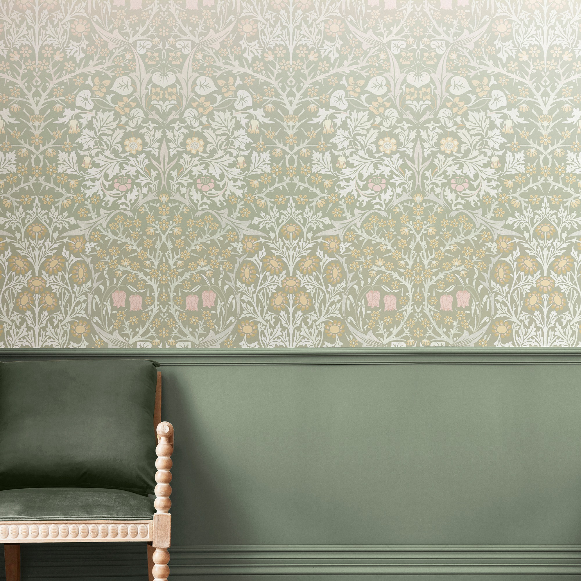 Vliestapete "Blackthorn", B/L: 10m x 2,5m, Rollen: 1, bunt, WILLIAM MORRIS AT HOME, Wohnzimmer, Tapeten, Designer Tapete, 10mx52cm (ca. 5m2)