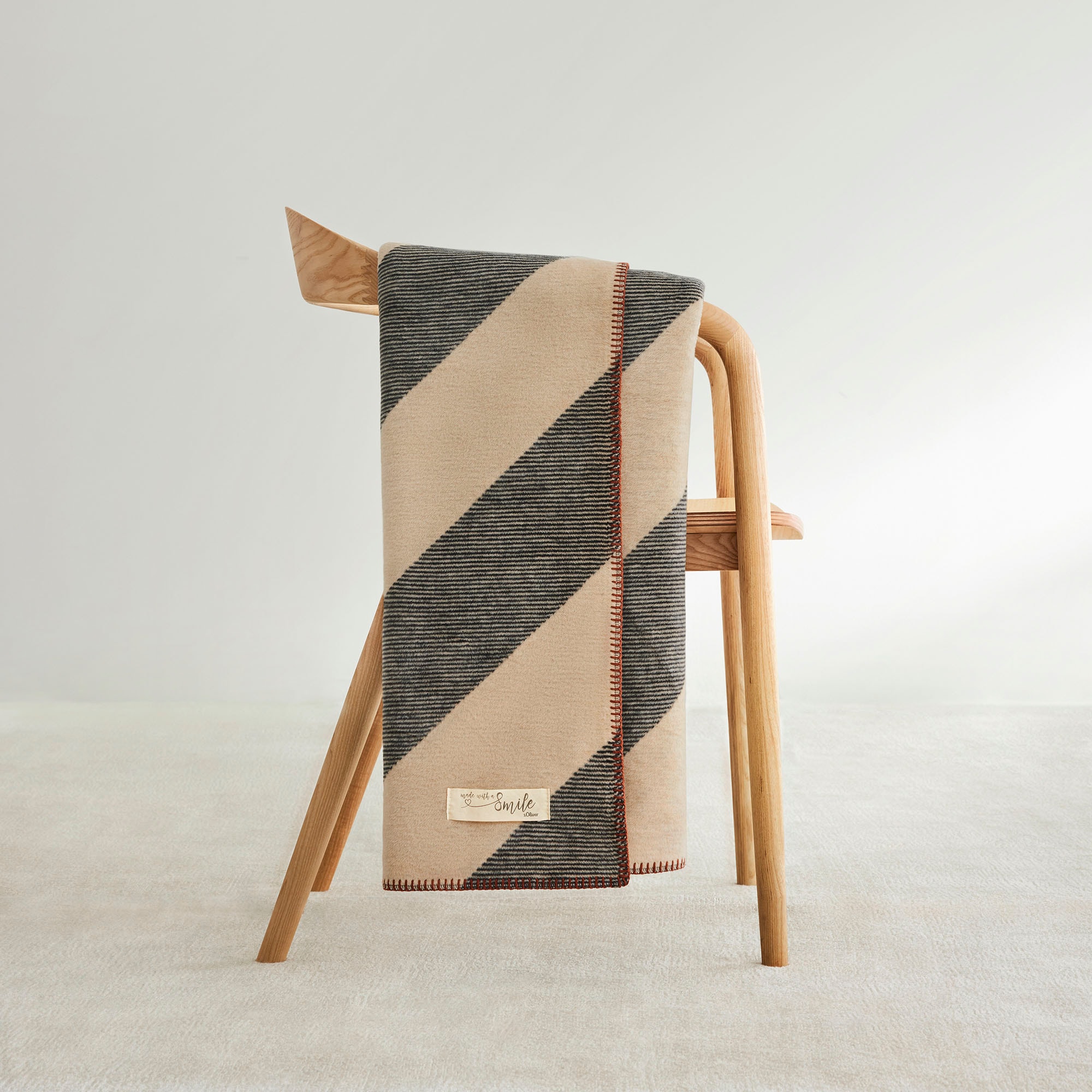 »Jacquard BAUR | IBENA Wohndecke Streifen-Design im Decke s.Oliver«,