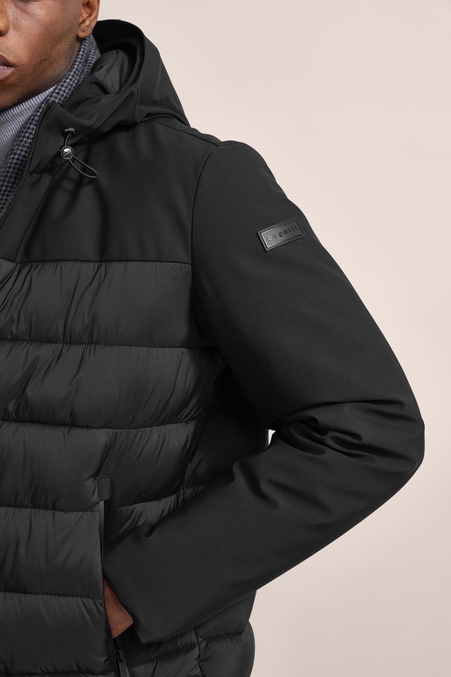 bugatti Langjacke, mit Kapuze, mit Stretchfunktion