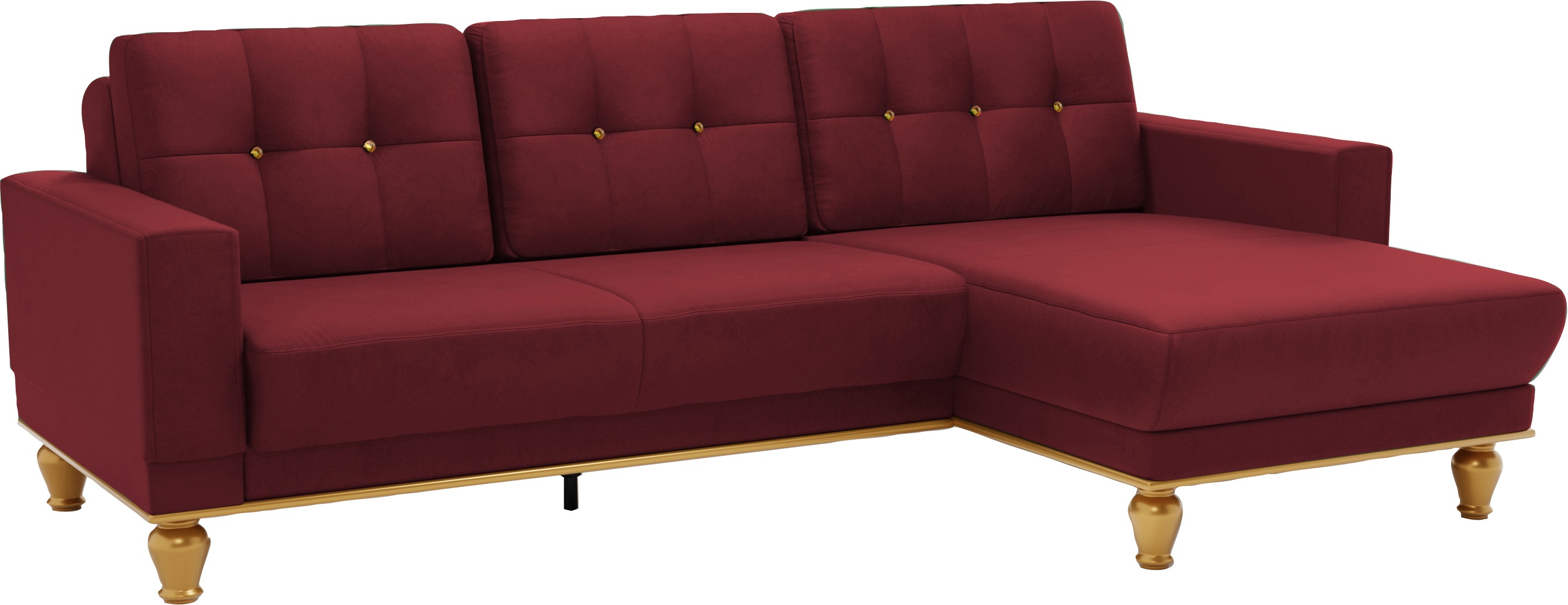 Thumbnail - sit&more Ecksofa "Orient 5 L-Form" mit Strass-Stein, wahlweise mit Bettfunktion und Bettkasten