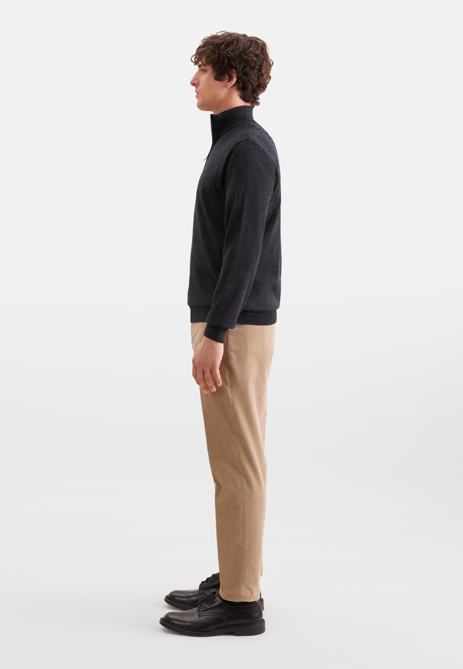 seidensticker Stehkragenpullover »Schwarze Rose« Quarter Zip Uni