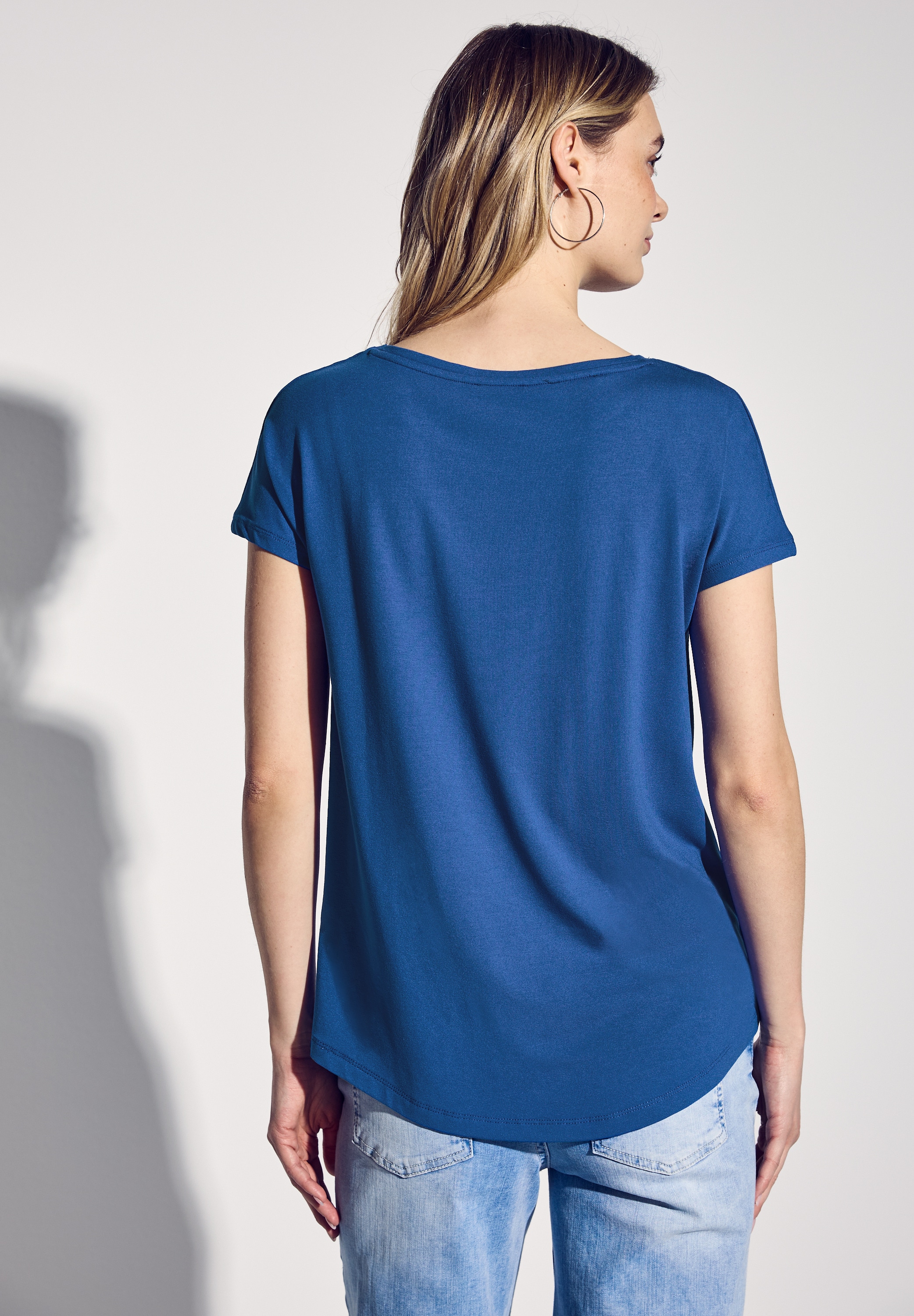 STREET ONE T-Shirt, mit U-Boot-Ausschnitt