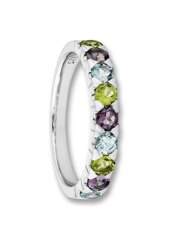 ONE ELEMENT Silberring »Amethyst & Peridot & Blau ...