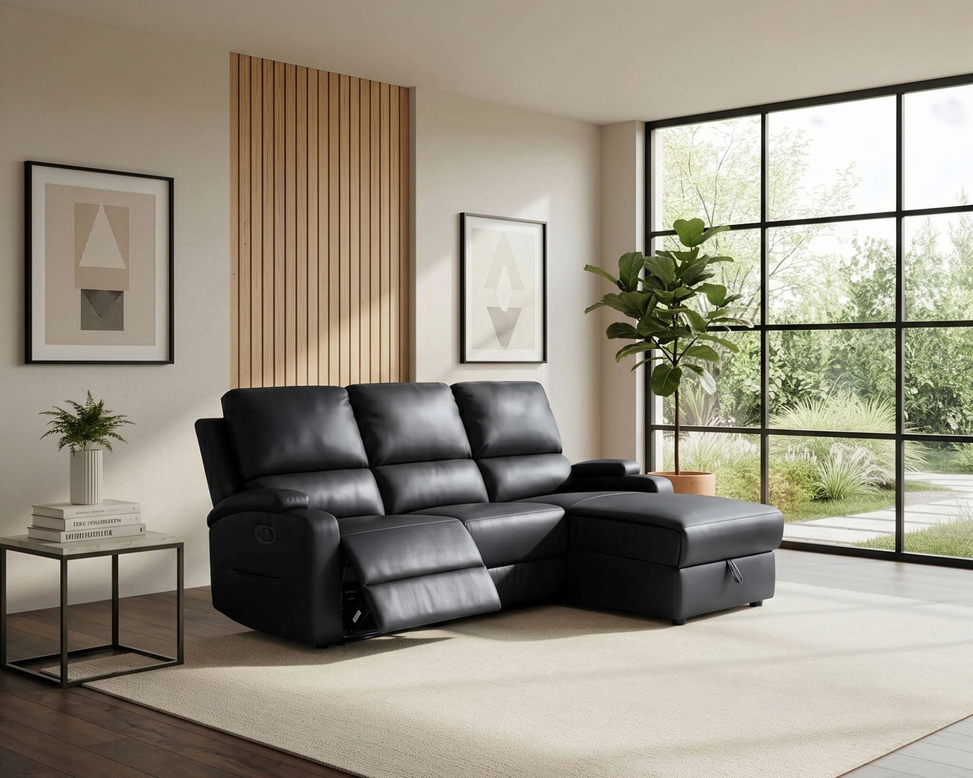 OTTO home Ecksofa »NAPORI Kunstleder, Multimediasofa, L-Form« man. oder elektr. Relaxfuntion, USB-A bei elektr. Variante, Staukasten