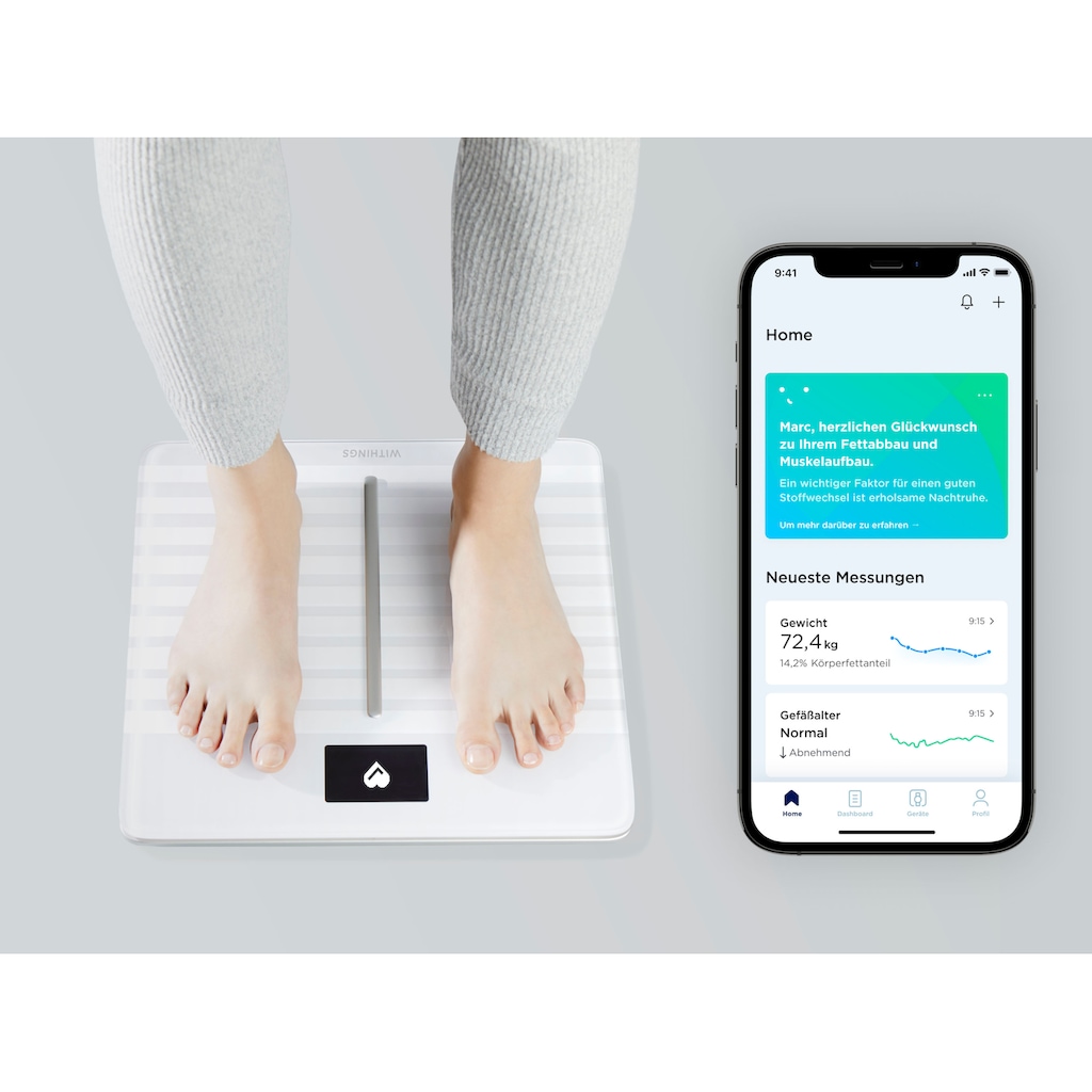 Withings Körper-Analyse-Waage »Body Cardio«