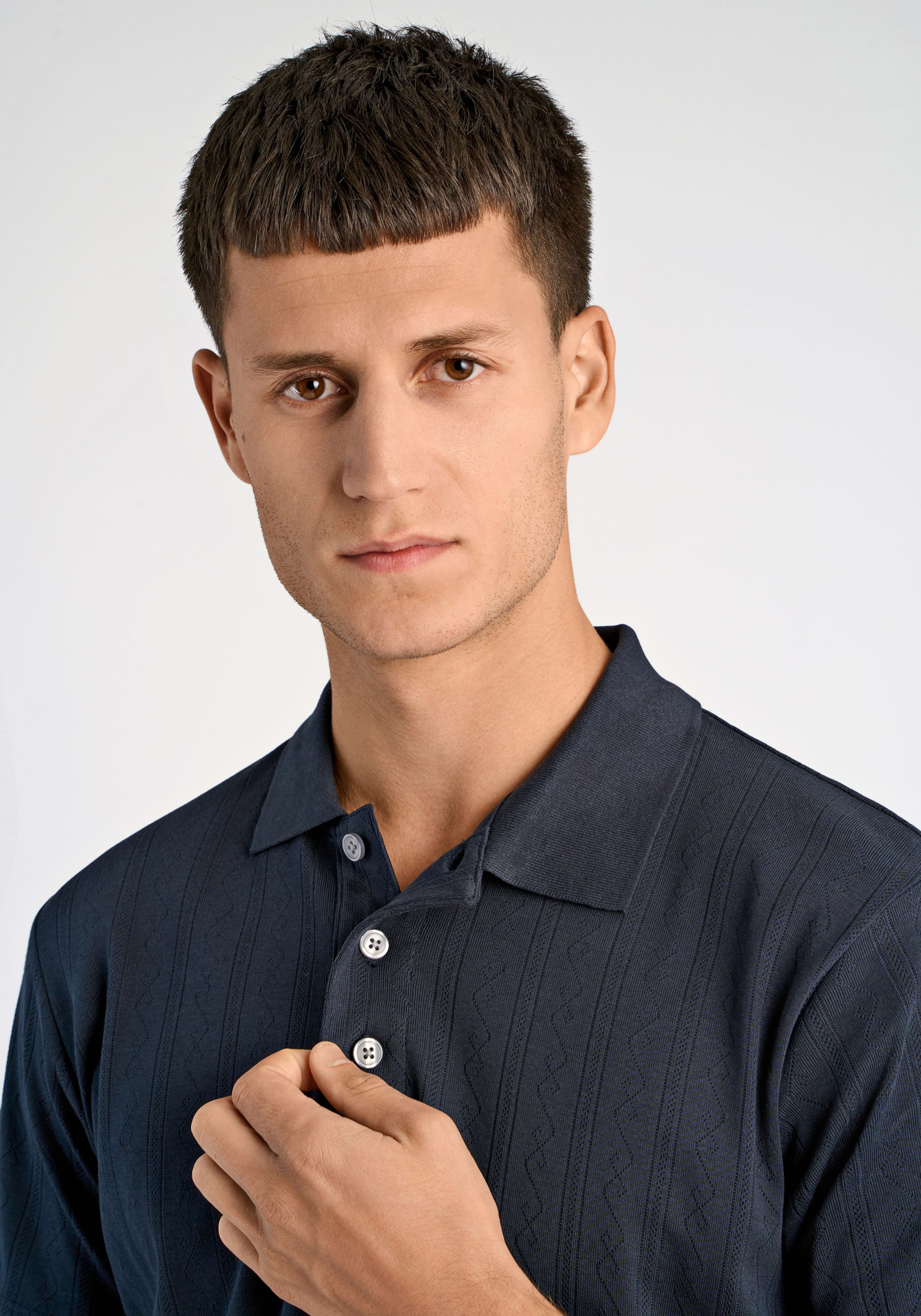 LINDBERGH Poloshirt Sommer-Polo mit feiner Strickstruktur