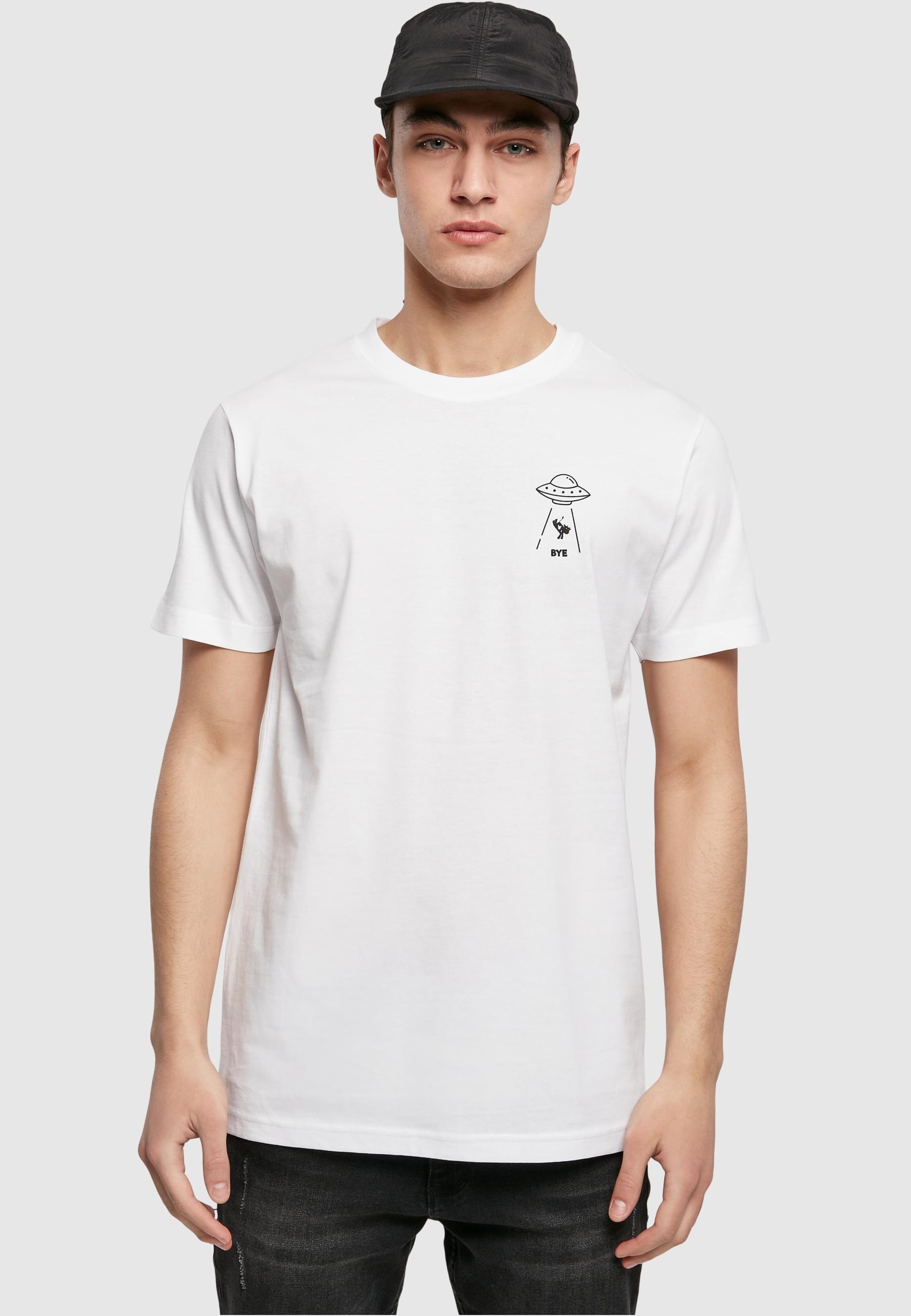MisterTee Kurzarmshirt »MisterTee Herren Ufo Drop Tee«, (1 tlg.)