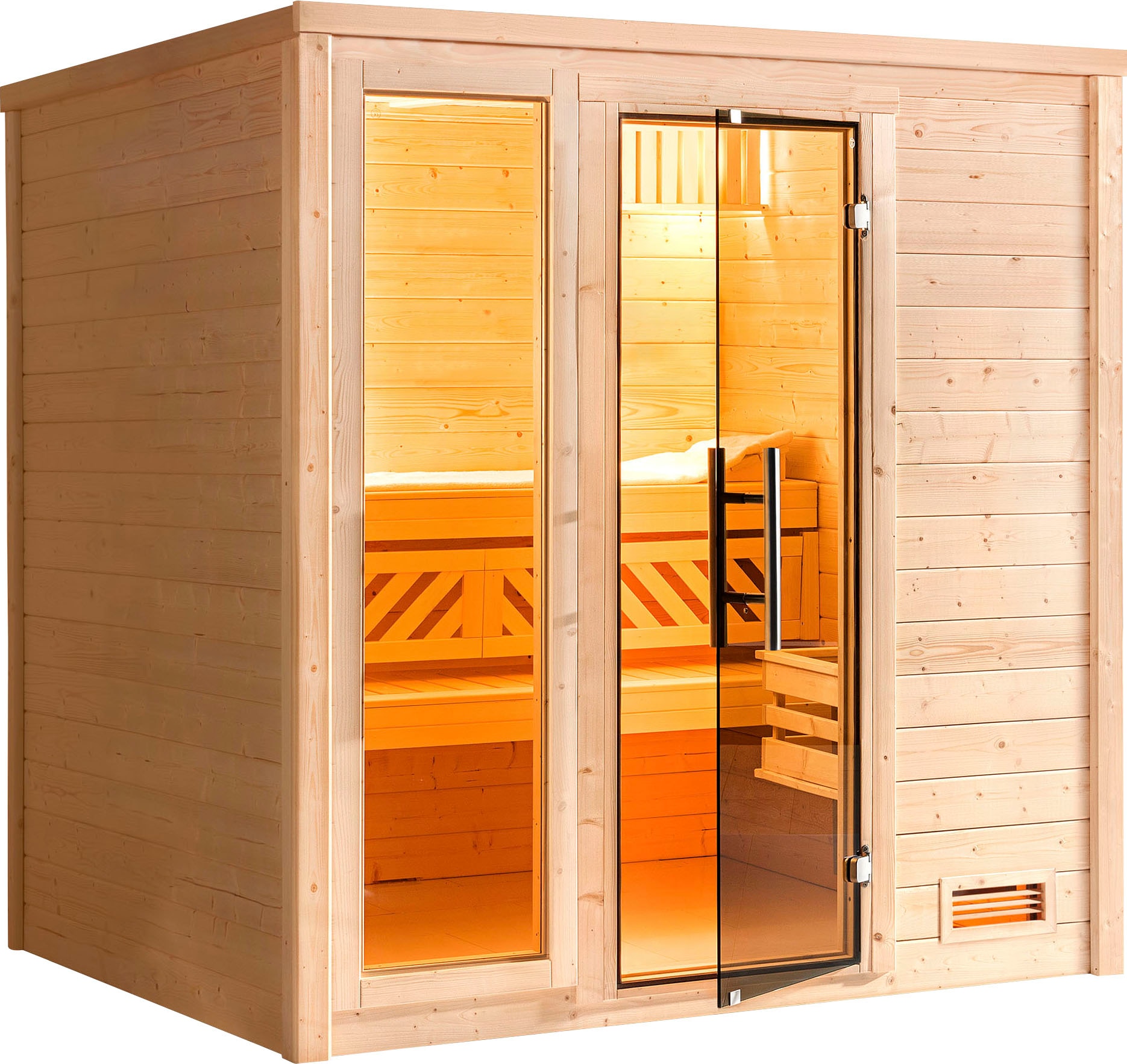 weka Sauna "Bergen", (Set), 7,5 kW Bio-Ofen mit digitaler Steuerung