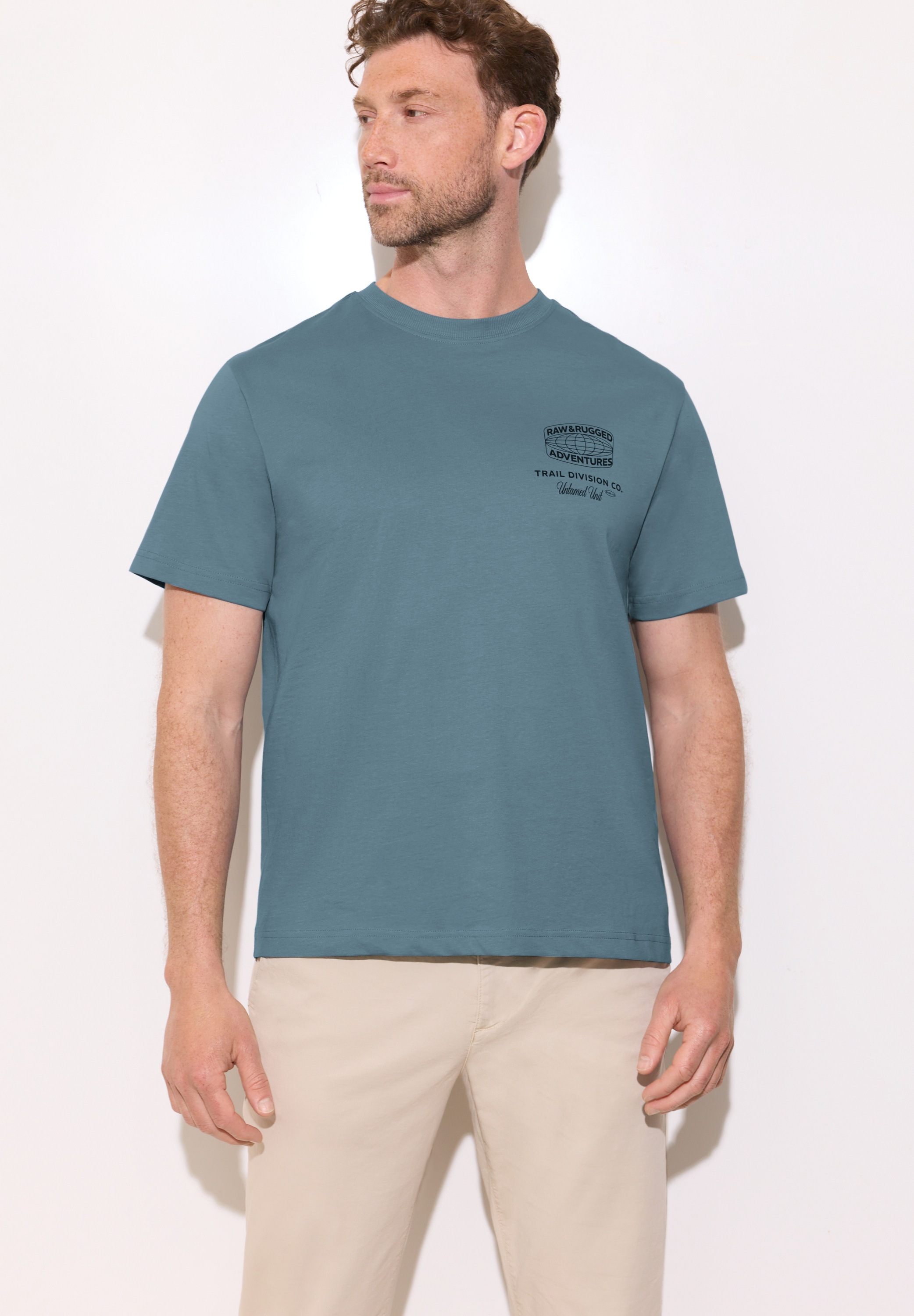 STREET ONE MEN T-Shirt mit Rundhalsausschnitt