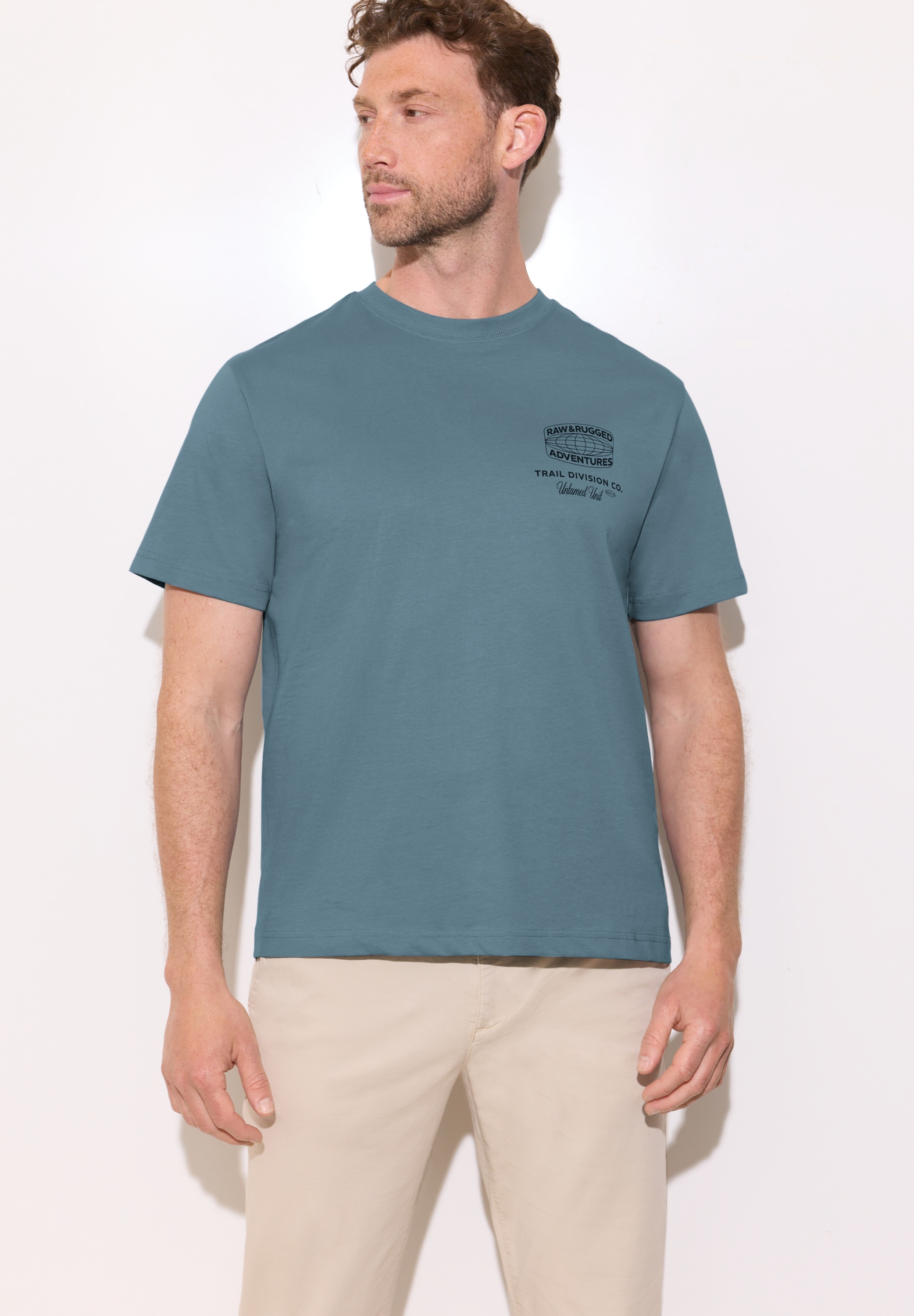 STREET ONE MEN T-Shirt mit Rundhalsausschnitt