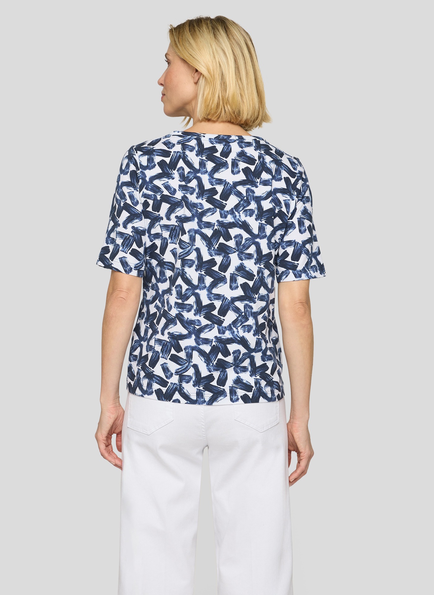 Rabe Rundhalsshirt mit Allover-Muster günstig online kaufen