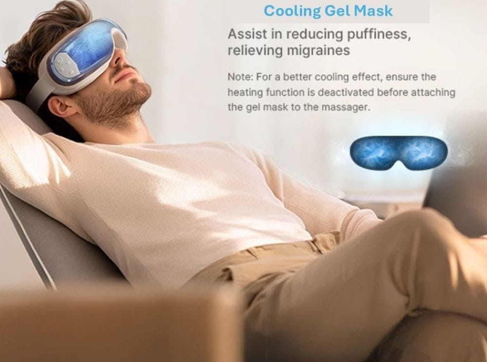 Renpho Gesichtsmassagegerät »Renpho Eyeris 3 Eye massager G010V«, Sprachgesteuertes Pflegeerlebnis mit Wärme, Kühlung und Akupressur