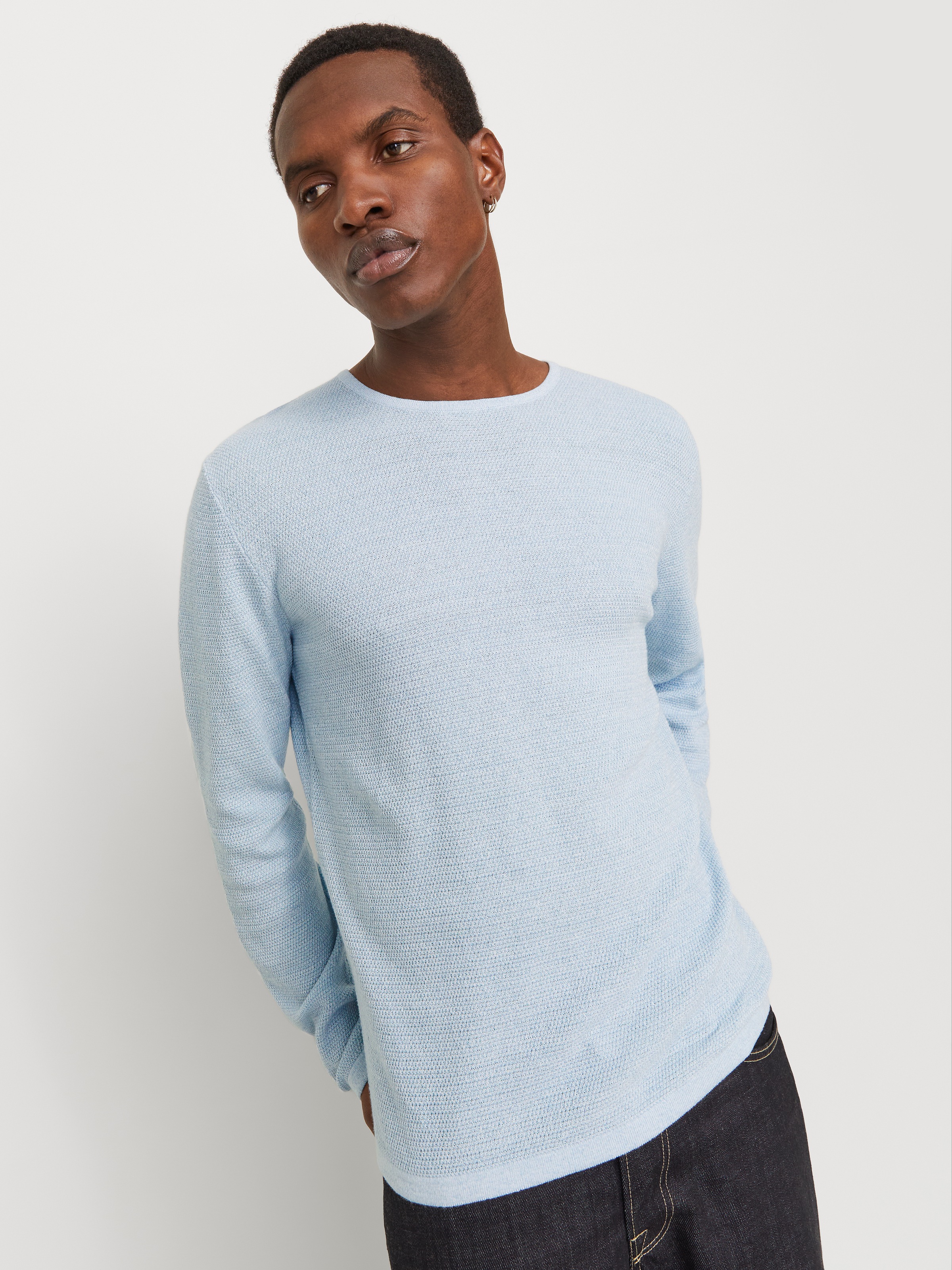 Jack & Jones Rundhalspullover "JJEGEORGE KNIT CREW NECK NOOS", mit Strick O günstig online kaufen