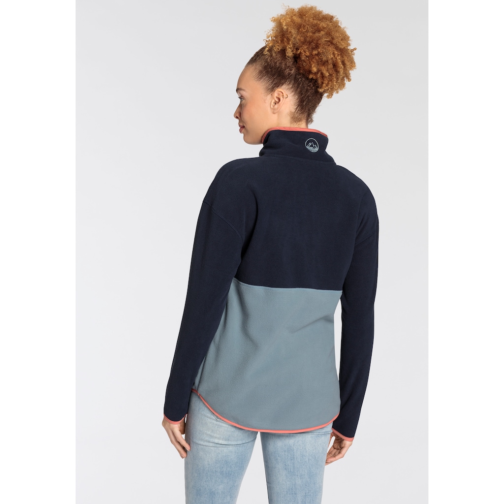 Polarino Fleecepullover, im Colorblock